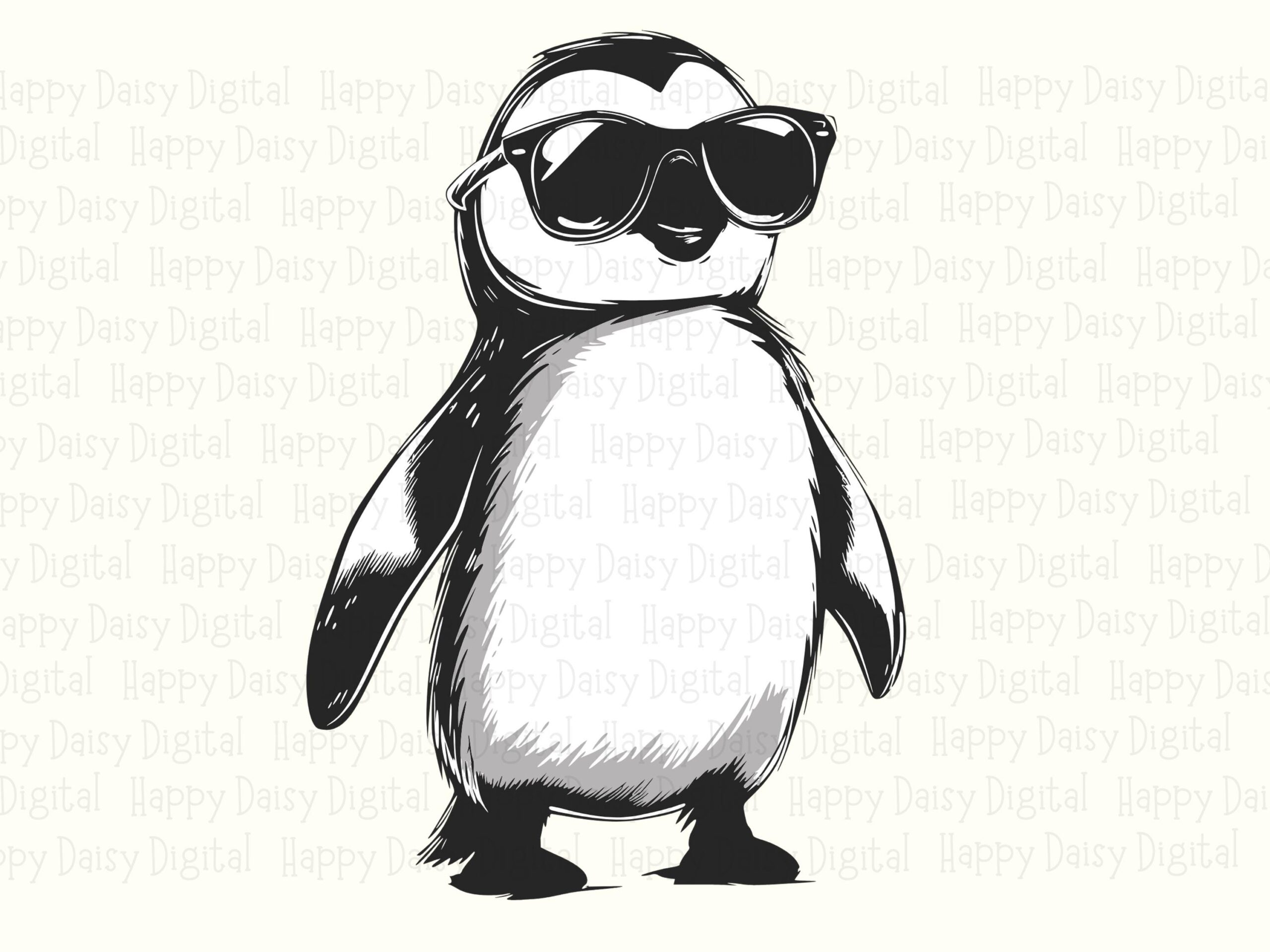 Penguin In Sunglasses PNG SVG | Sublimation Commercial Use POD - Image 2