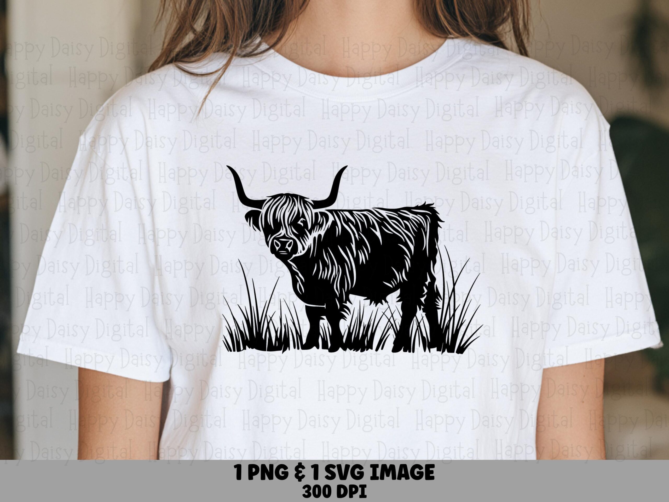 Baby Highland Cow PNG SVG | Sublimation Commercial Use POD