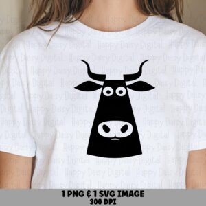 Geometric Cow Head PNG SVG | Sublimation Commercial Use POD