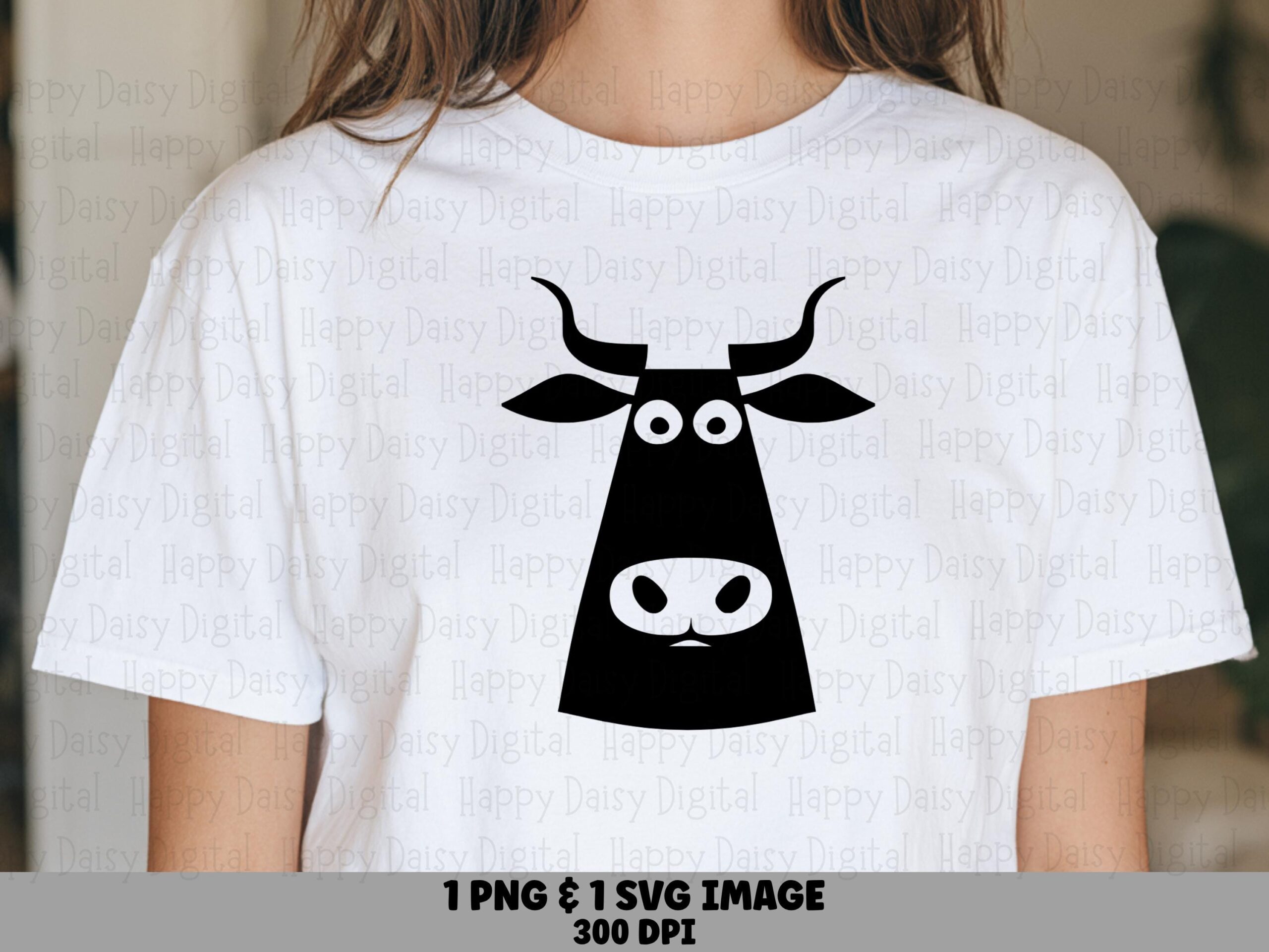 Geometric Cow Head PNG SVG | Sublimation Commercial Use POD
