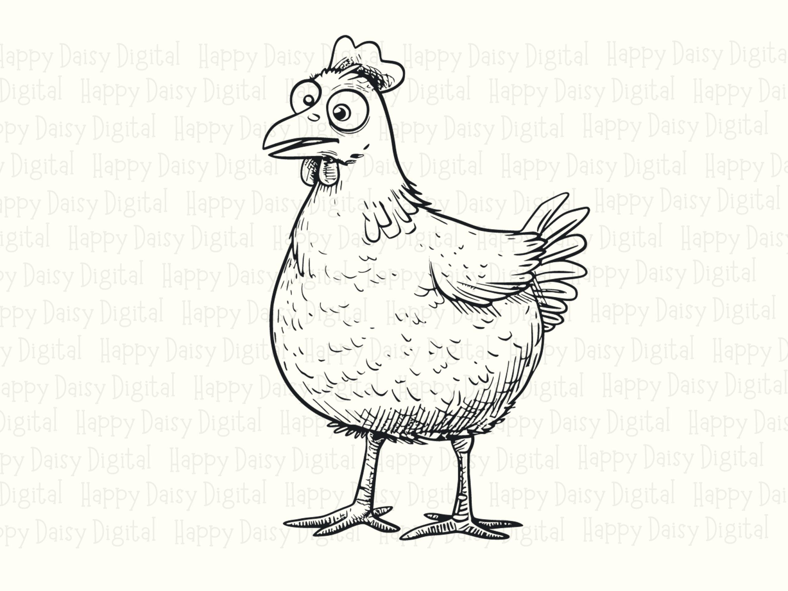 Skeptical Hen PNG SVG | Sublimation Commercial Use POD - Image 2