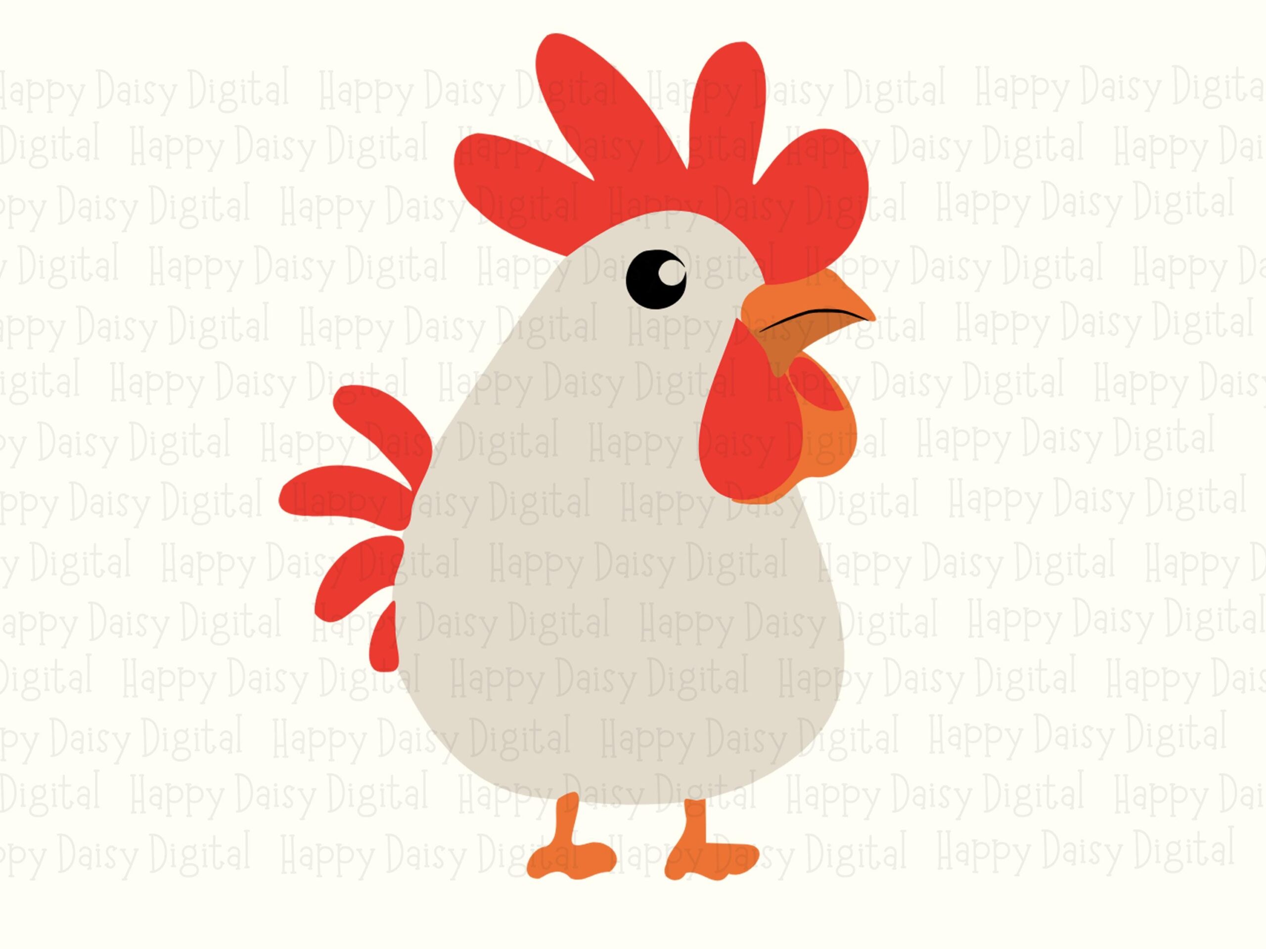 Simple Flat Rooster PNG SVG | Sublimation Commercial Use POD - Image 2
