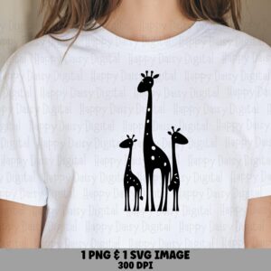 Giraffe Family PNG SVG | Sublimation Commercial Use POD