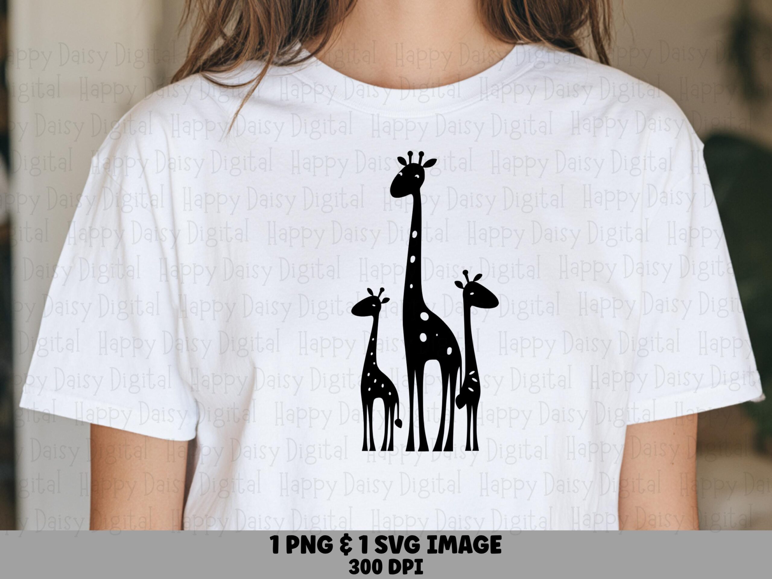 Giraffe Family PNG SVG | Sublimation Commercial Use POD