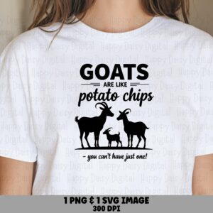 Goats Like Potato Chips PNG SVG | Sublimation Commercial Use POD