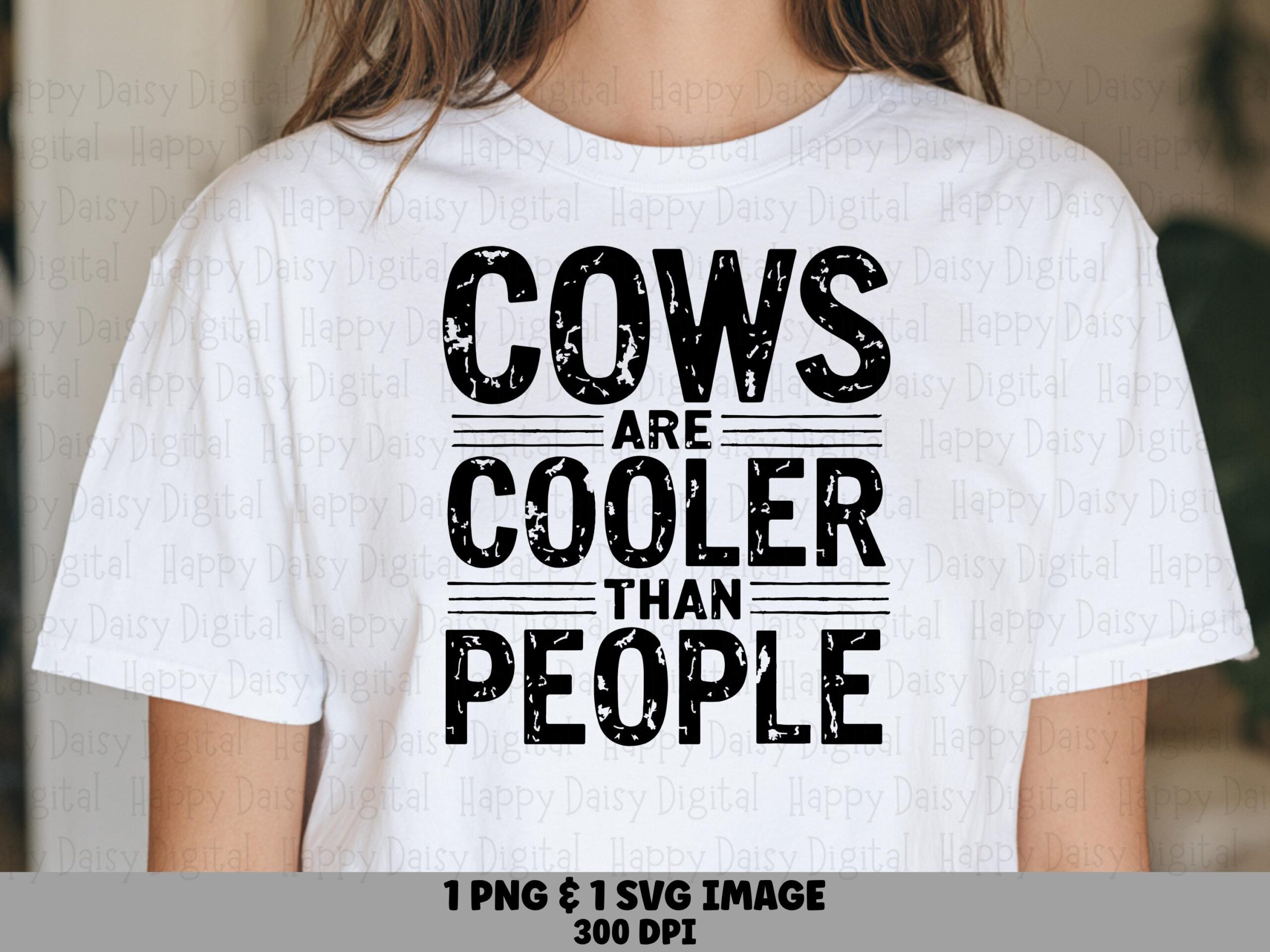 Cows Cooler Than People PNG SVG | Sublimation Commercial Use POD
