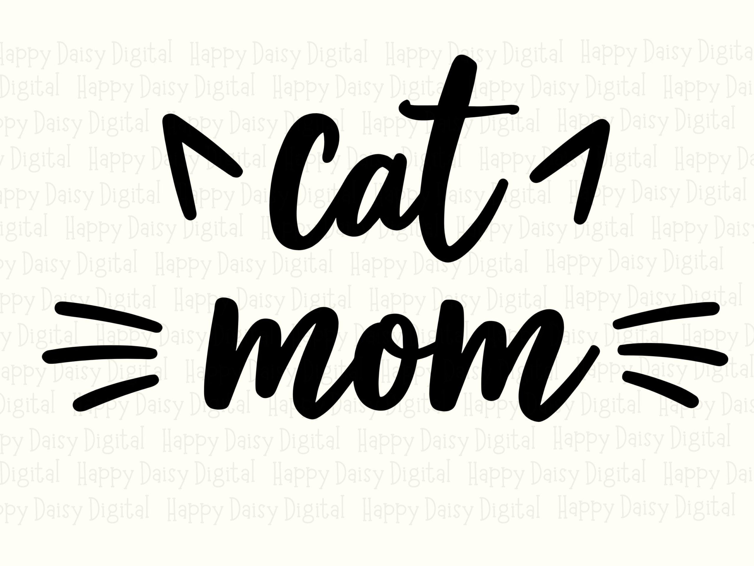 Cat Mom Script PNG SVG | Sublimation Commercial Use POD - Image 2