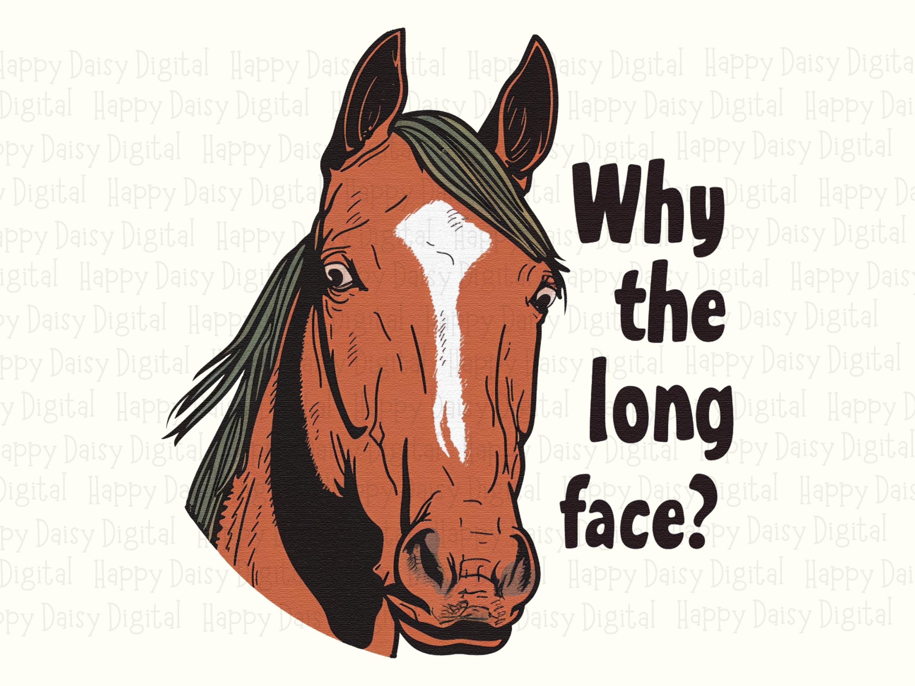 Why The Long Face Horse PNG | Sublimation Commercial Use POD - Image 2