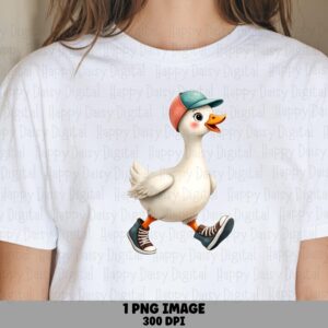 Duck In Ball Cap PNG | Sublimation Commercial Use POD