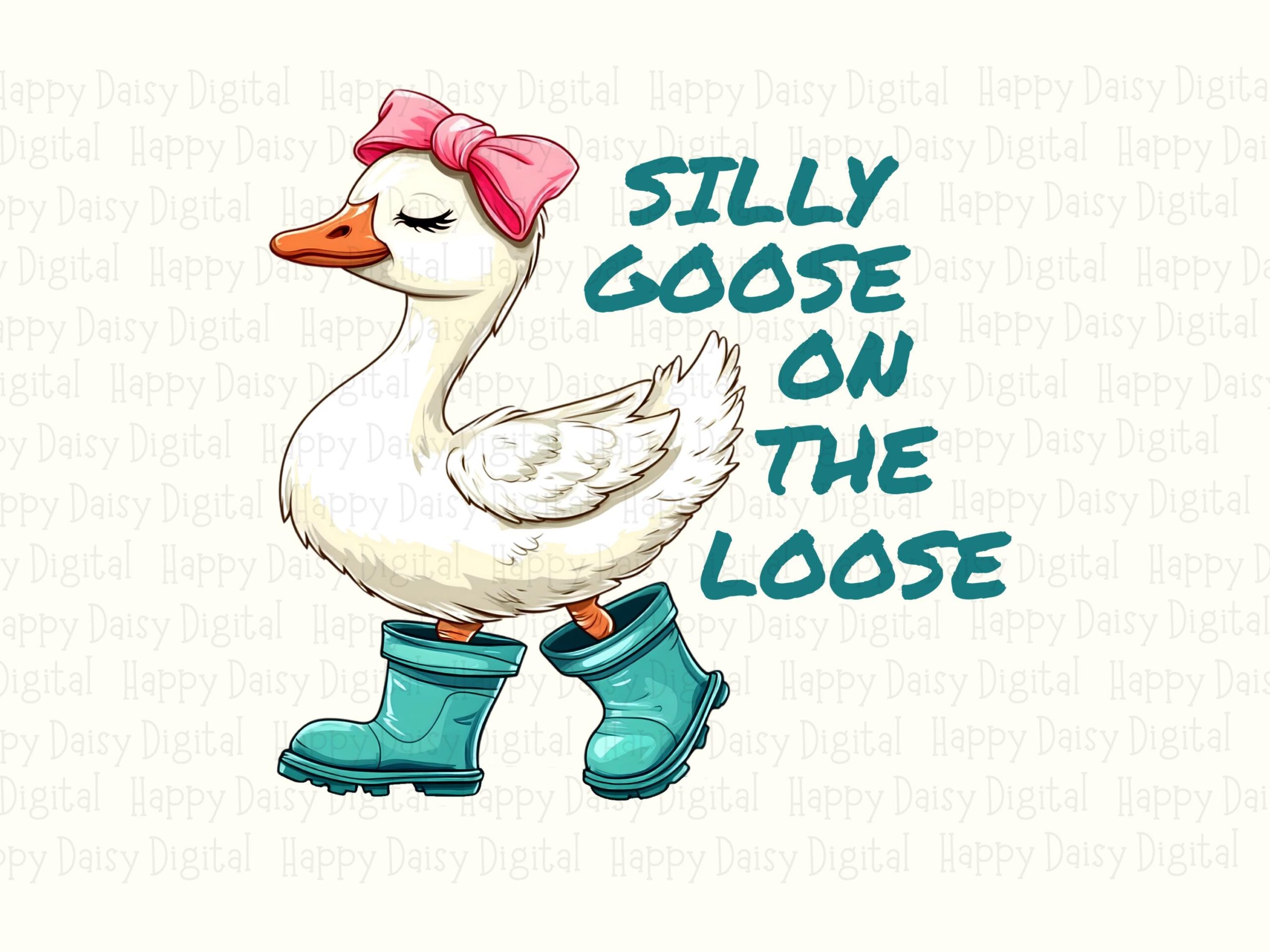 Silly Goose PNG, Cute Clipart For Sublimation | 300 DPI, Transparent Background | Commercial Use - Image 2