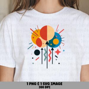 Retro Birthday Burst PNG SVG | Sublimation Commercial Use POD