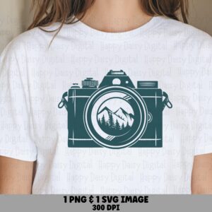 Mountain Lens Png, Scenic Camera Clipart For POD Sellers | Svg File, Commercial License, 300 DPI