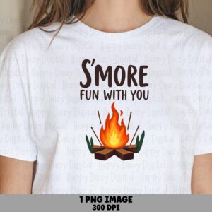 Smore Fun Png, Playful Campfire Quote Graphic | Sublimation File, 300 DPI | Commercial License, POD Sellers