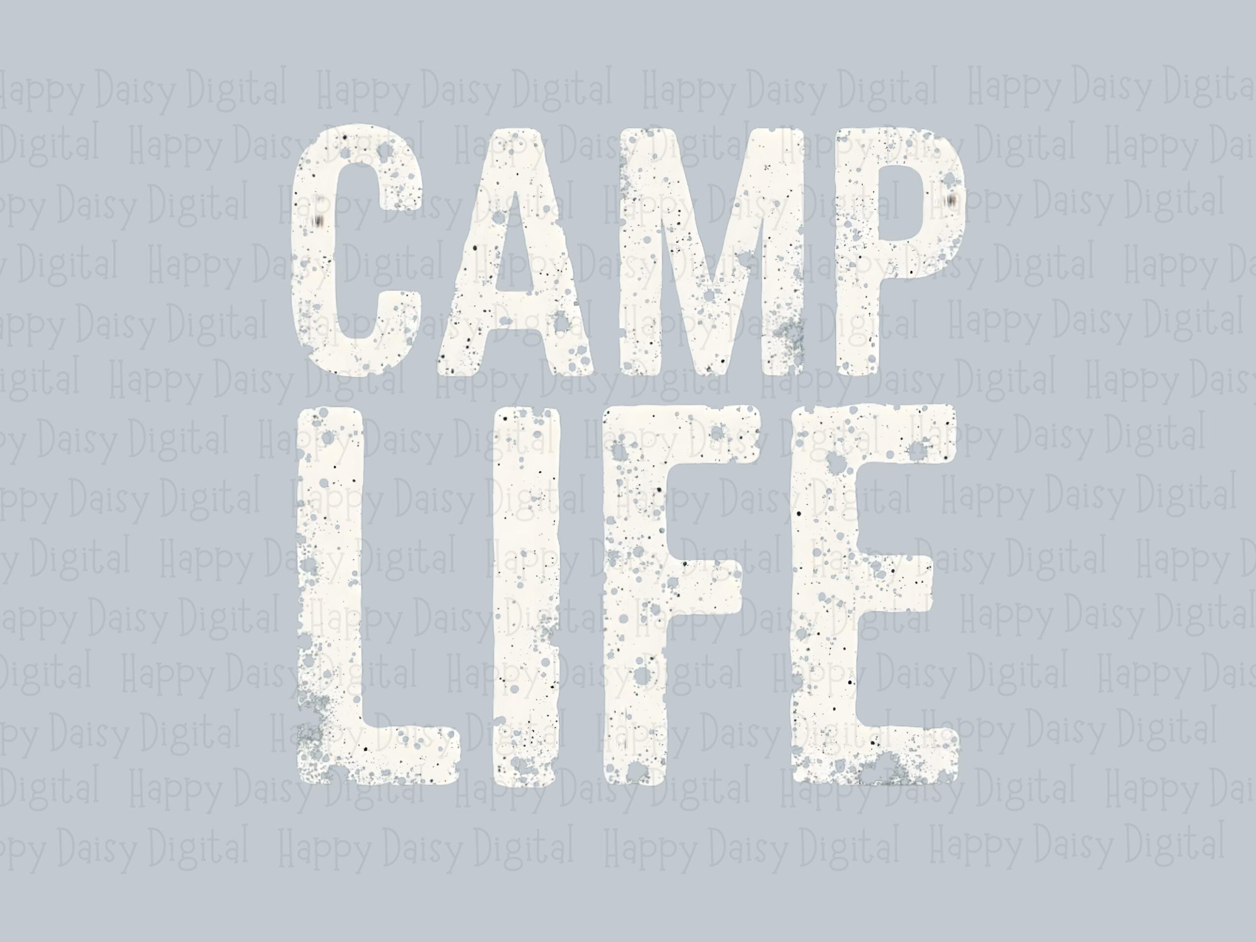 Camp Life Distressed, Rugged Camping Text PNG | Sublimation, Commercial Use, 300 DPI (Print-Ready) - Image 2