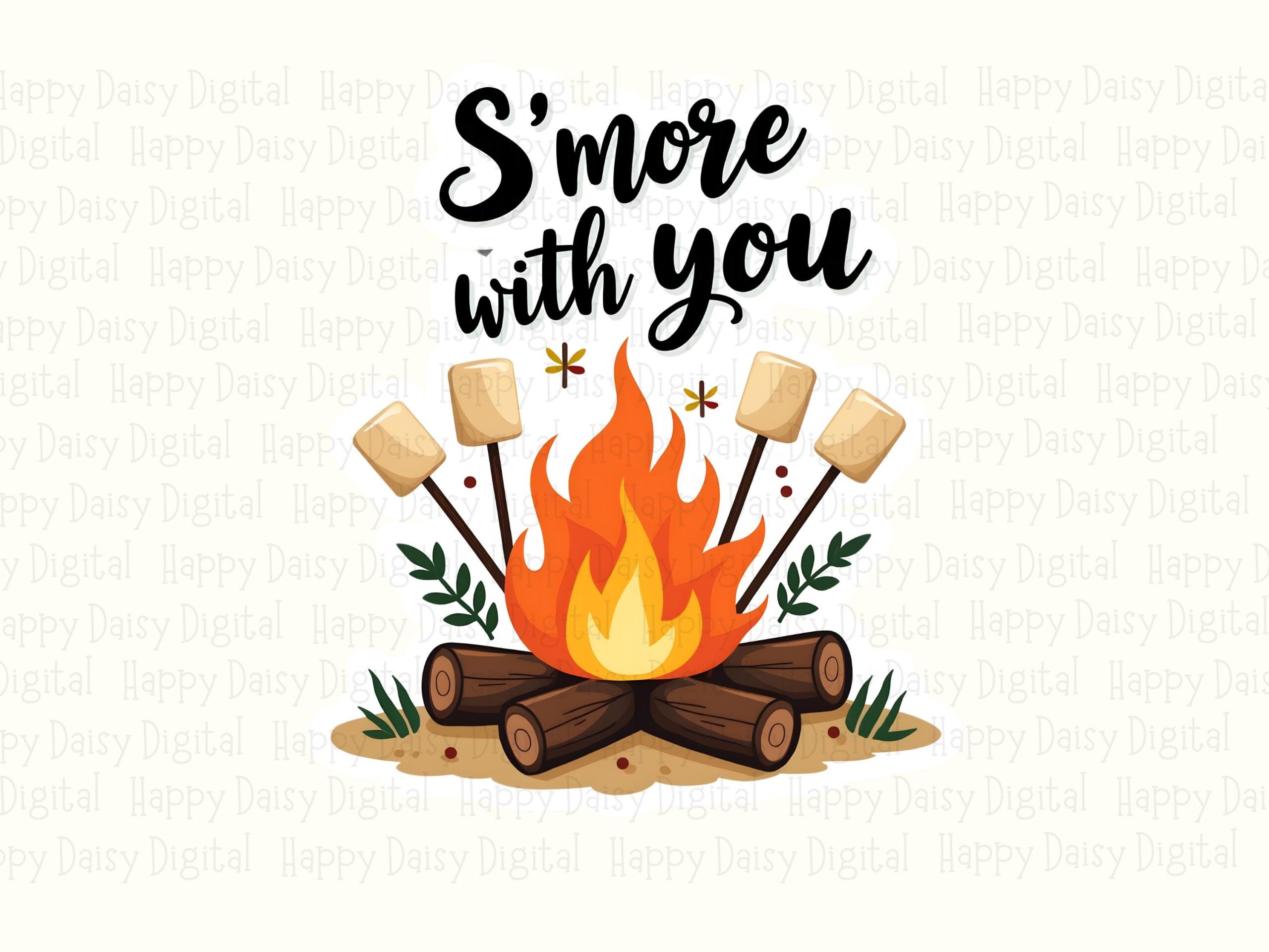 Smore Sticker PNG, Campfire Design For Creators | Sublimation File, Commercial Use, 300 DPI, Transparent - Image 2