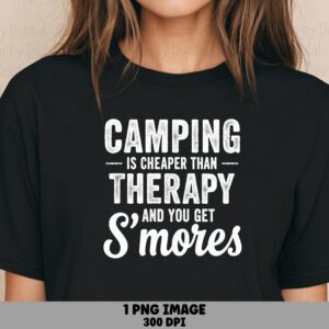 Camping PNG Design, Distressed S'mores Quote Graphic | Sublimation Ready | Commercial Use, 300 DPI