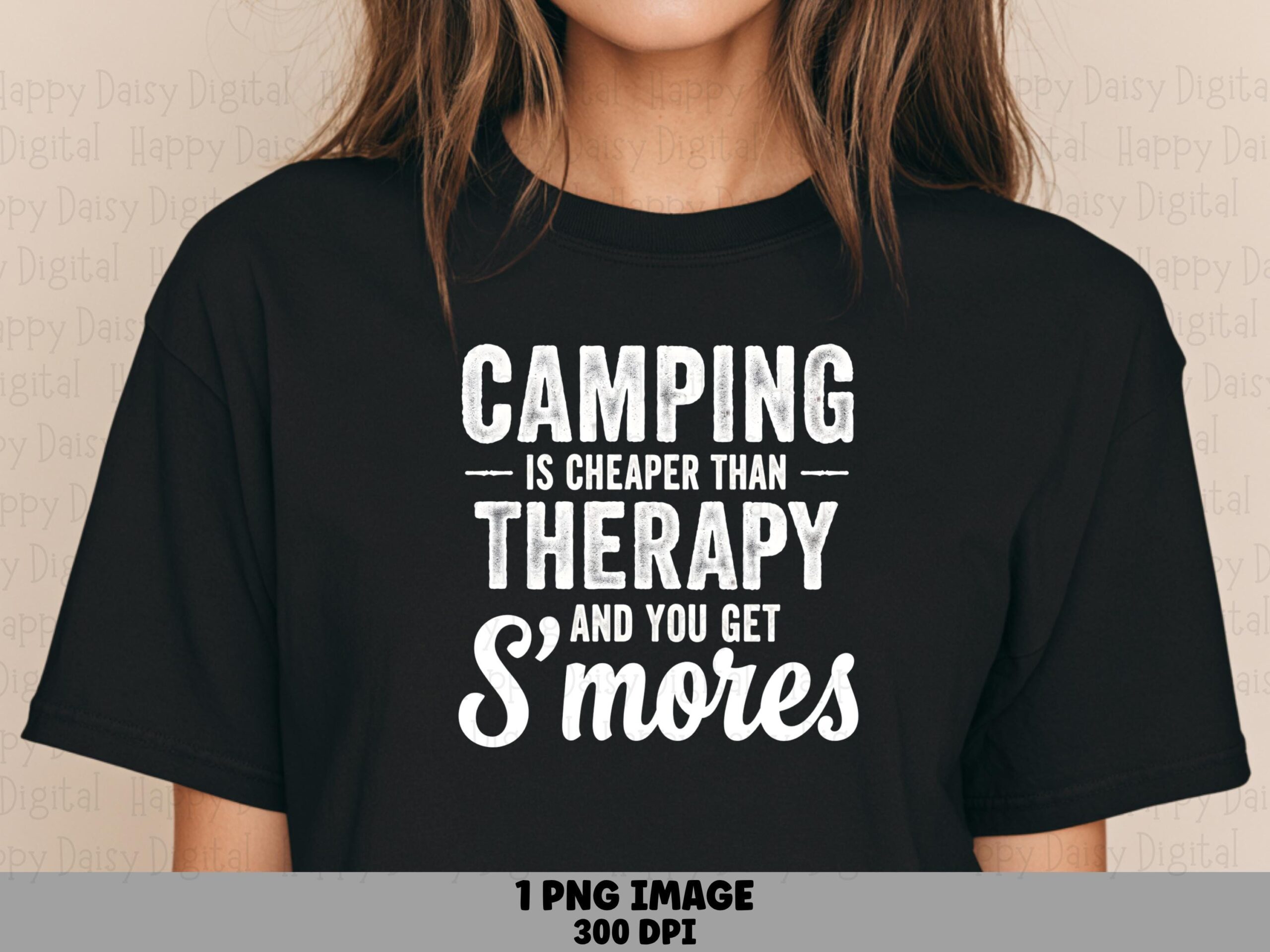 Camping PNG Design, Distressed S'mores Quote Graphic | Sublimation Ready | Commercial Use, 300 DPI