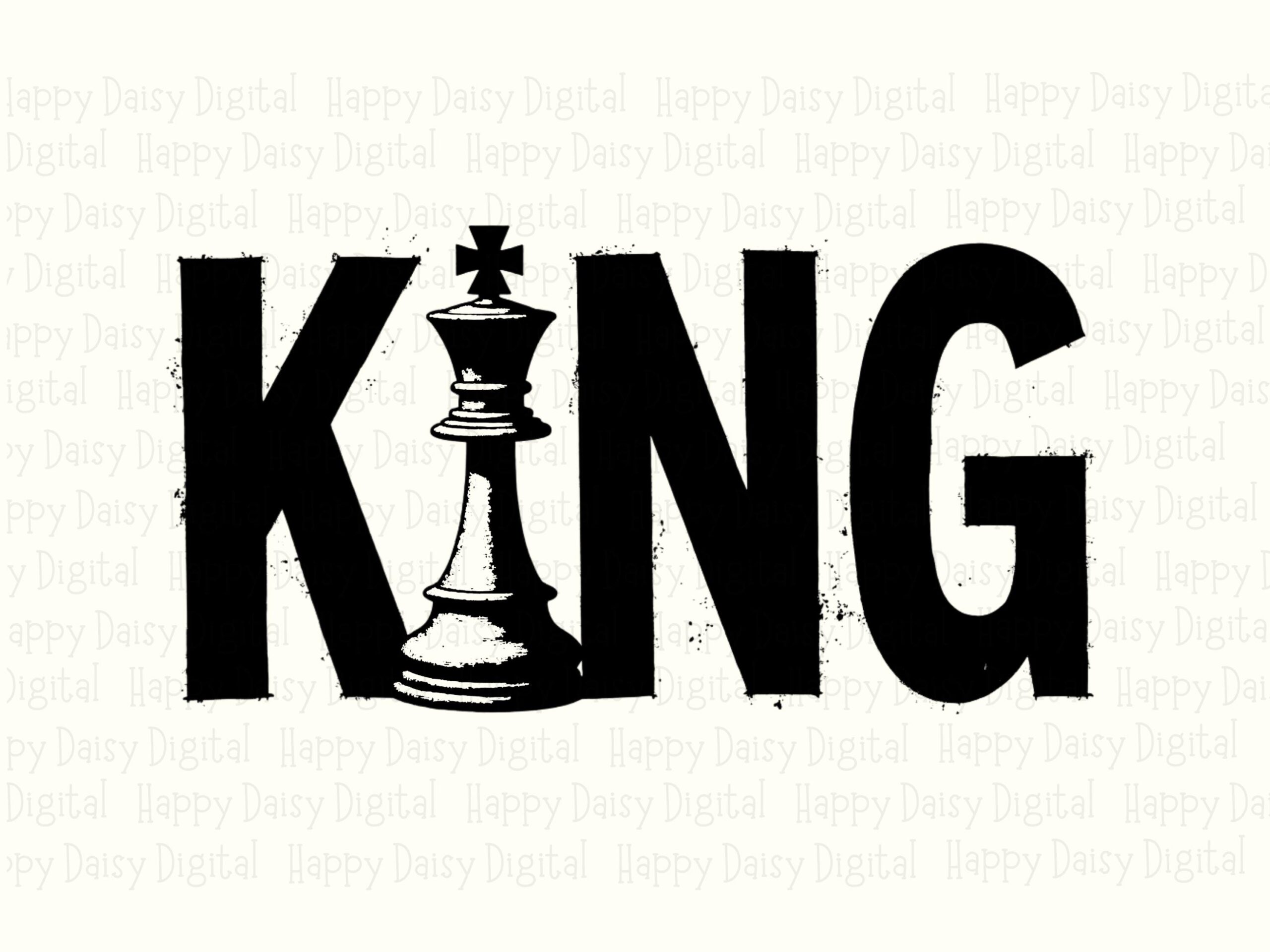 King Chess PNG, Bold Typography Design | Sublimation Graphic, Commercial License, 300 DPI, Transparent Background - Image 2