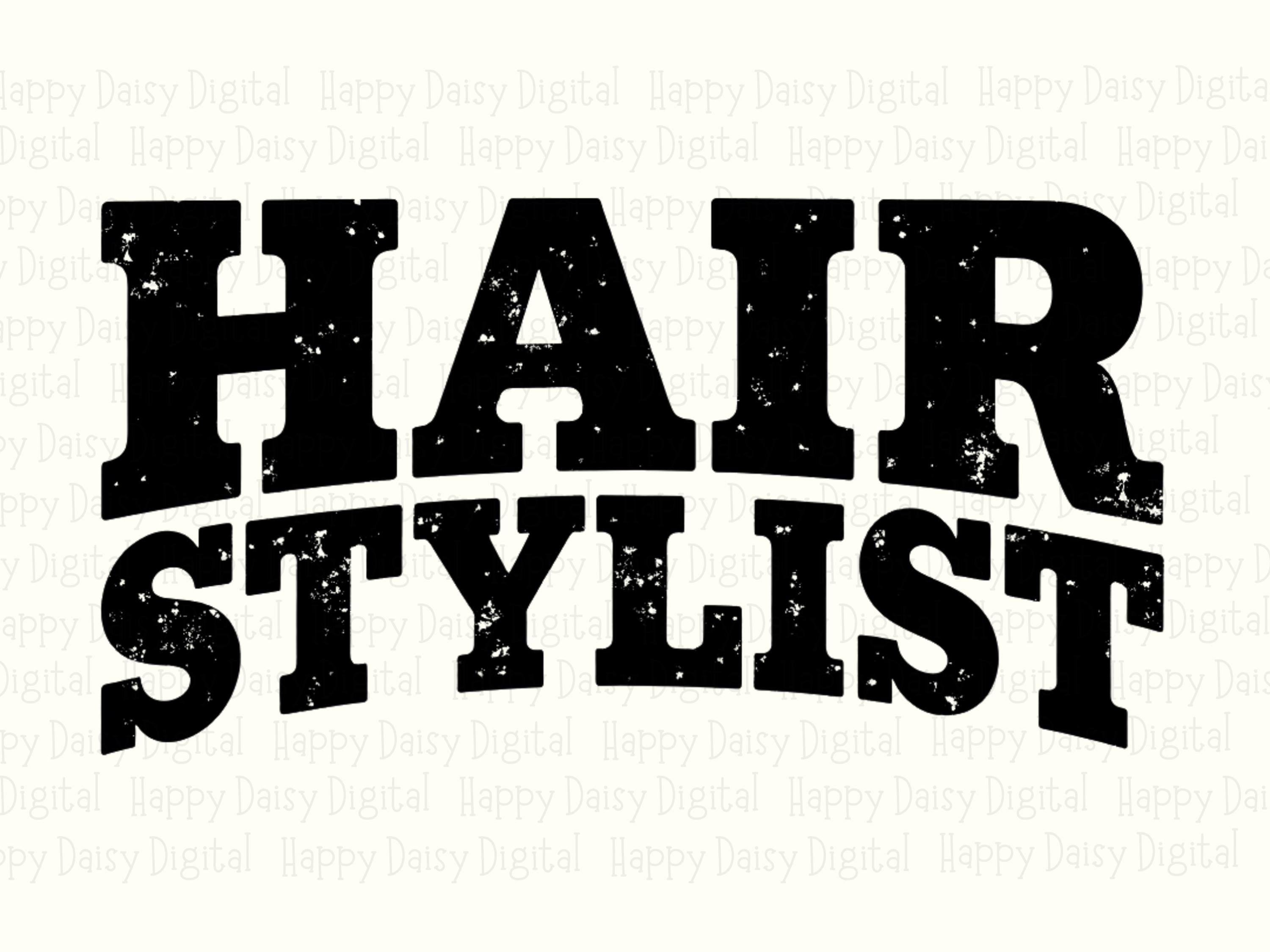 Hair Stylist Text PNG | Sublimation Commercial Use POD - Image 2