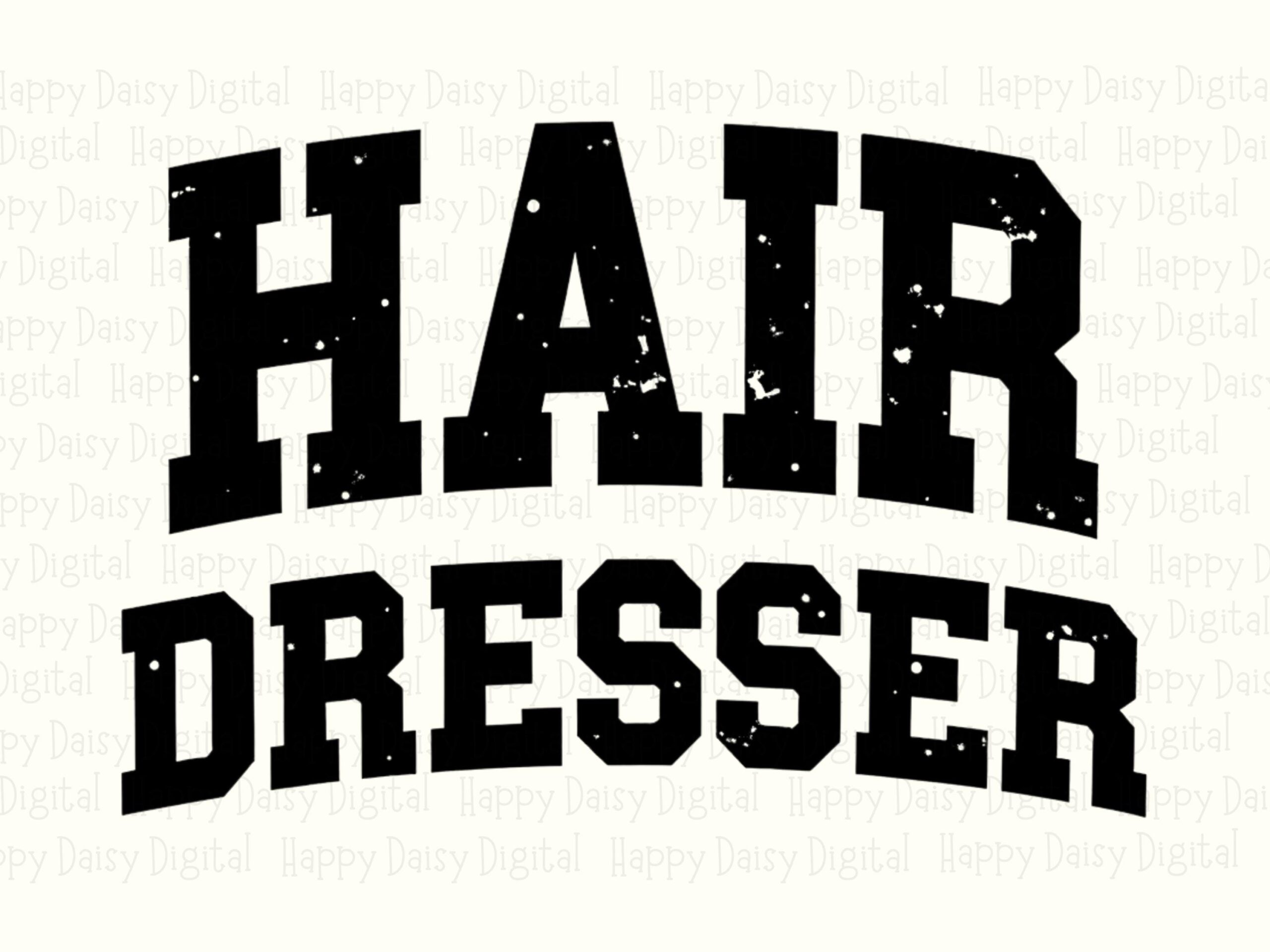 Hairdresser Text Png, Varsity Distressed, Sublimation | 300DPI | Commercial Use, Cricut Compatible - Image 2