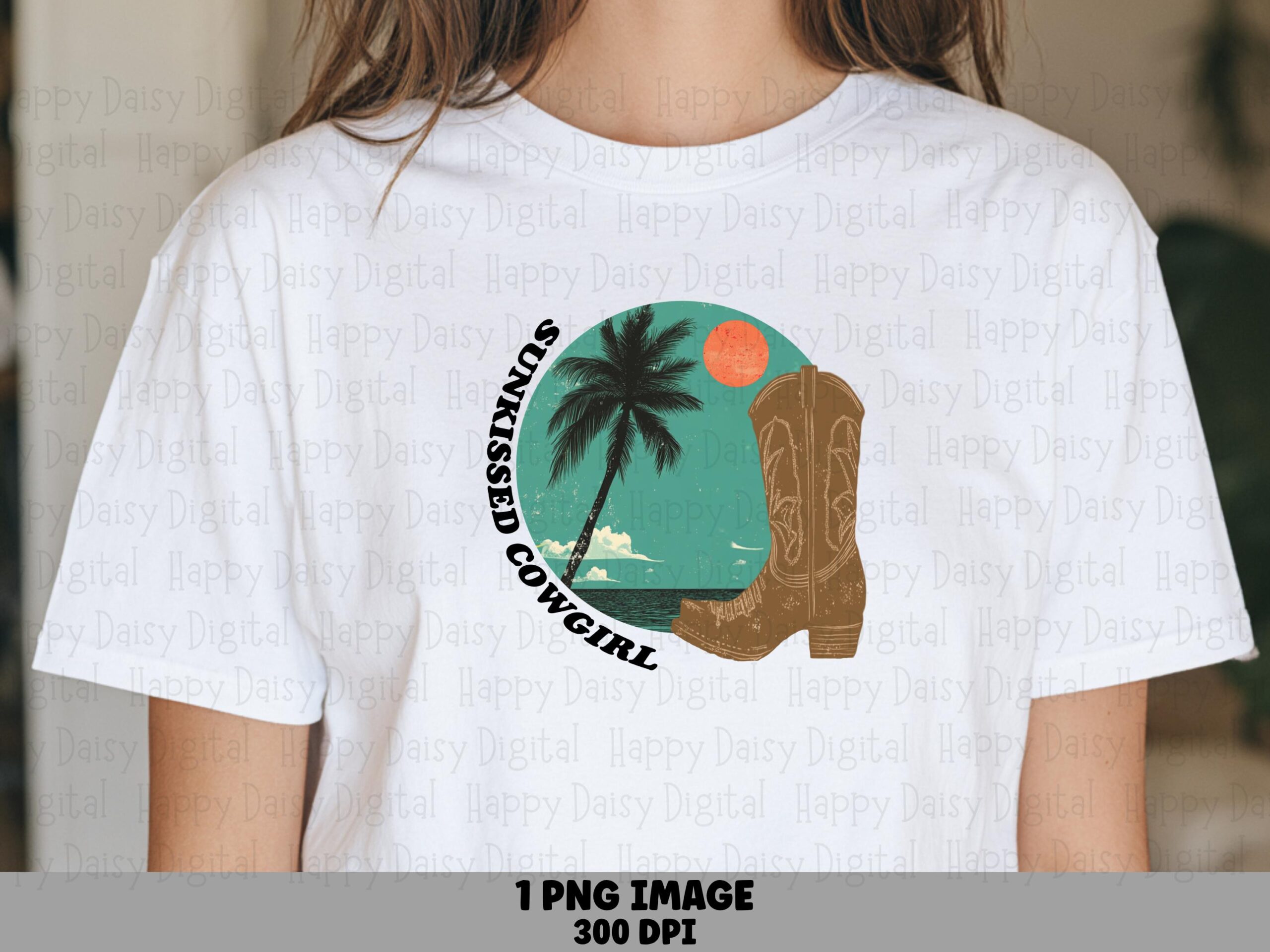 Sunkissed Cowgirl PNG | Sublimation Commercial Use POD