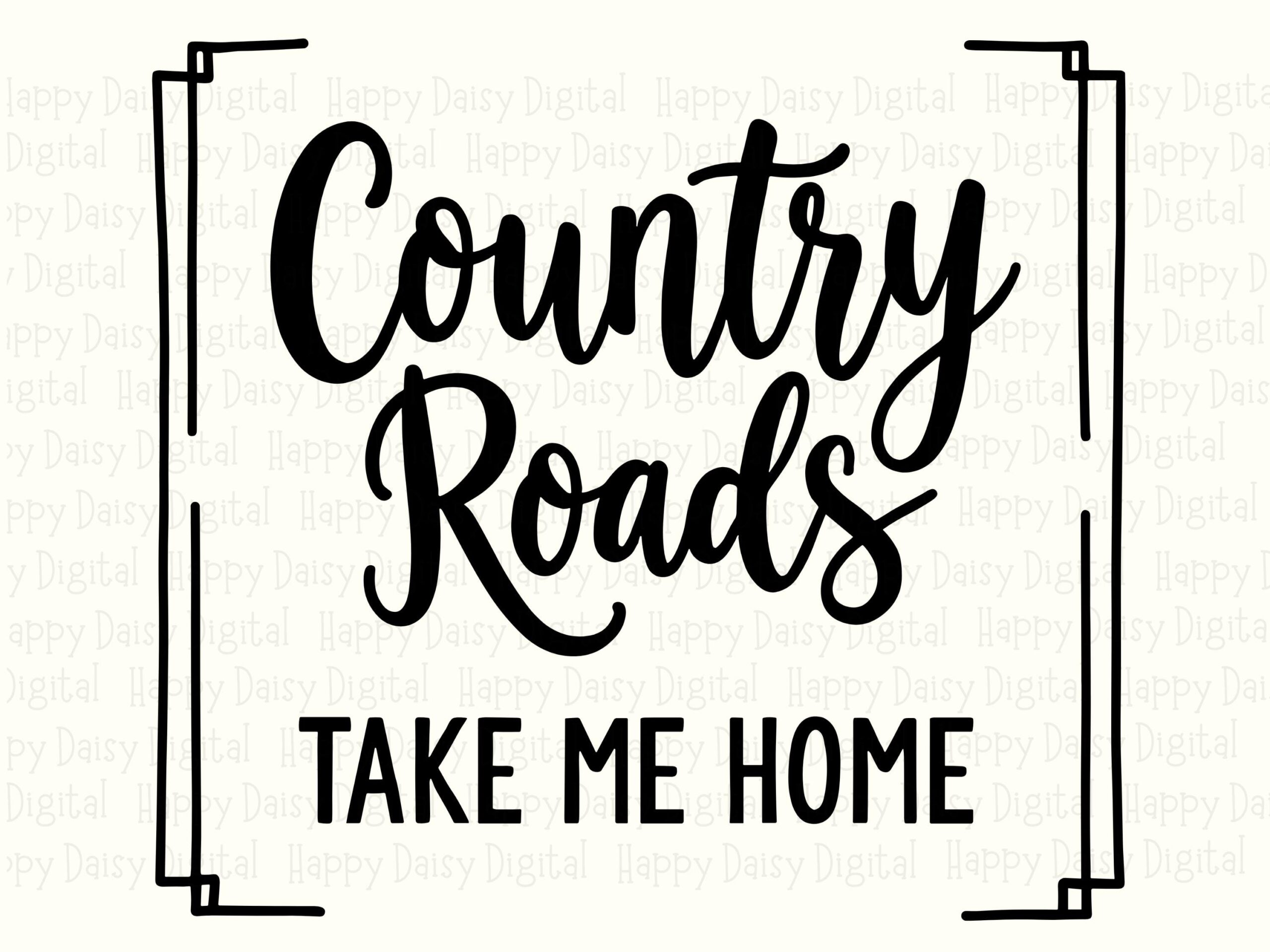 Country Roads Take Me Home PNG SVG | Sublimation Commercial Use POD - Image 2