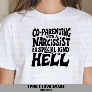 Co Parenting Hell, Wavy Bold Lettering Design - PNG & SVG | Sublimation, Commercial Use, 300 dpi, For POD Sellers