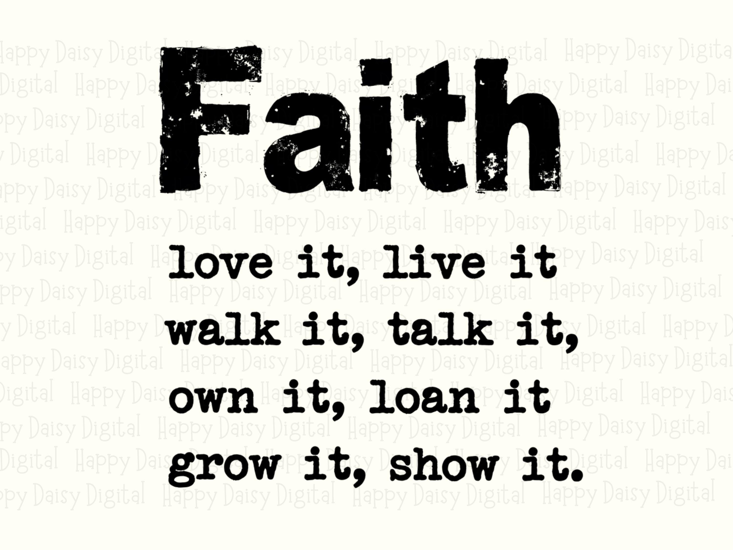 Faith Love It Live It PNG | Sublimation Commercial Use POD - Image 2
