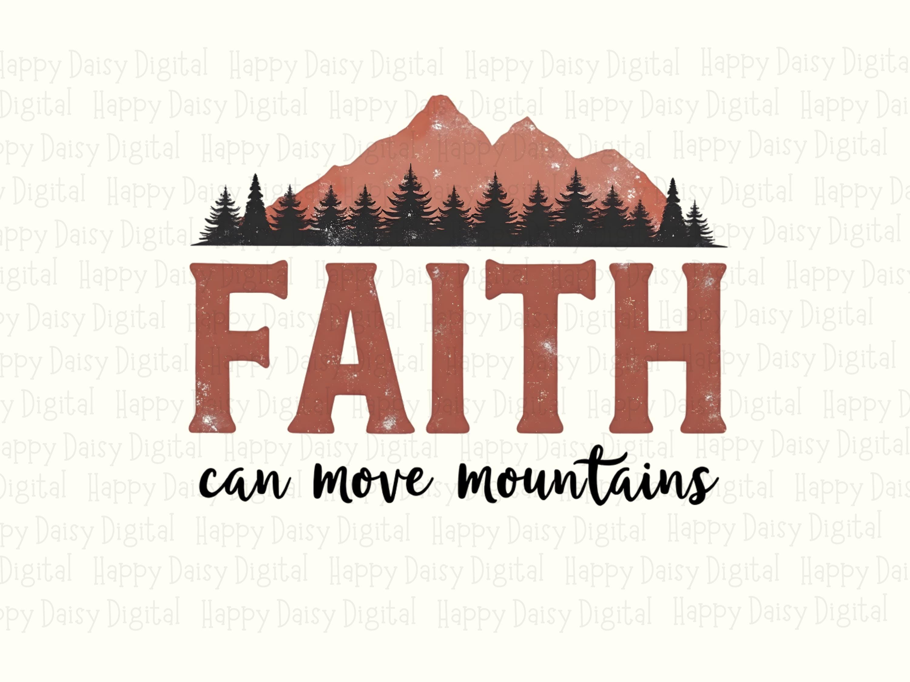 Rust Mountain Faith PNG | Sublimation Commercial Use POD - Image 2