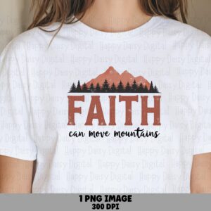 Rust Mountain Faith PNG | Sublimation Commercial Use POD