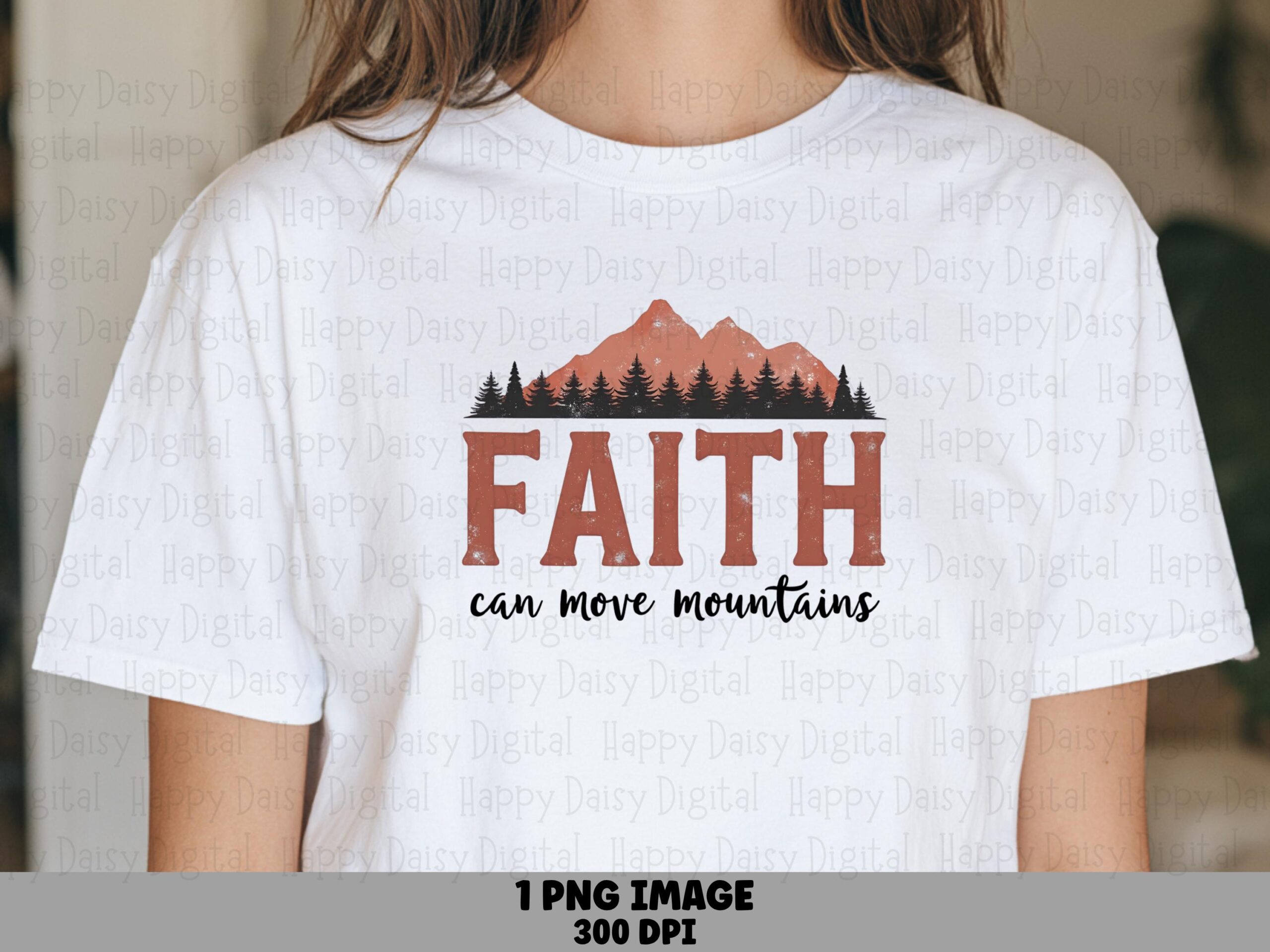 Rust Mountain Faith PNG | Sublimation Commercial Use POD