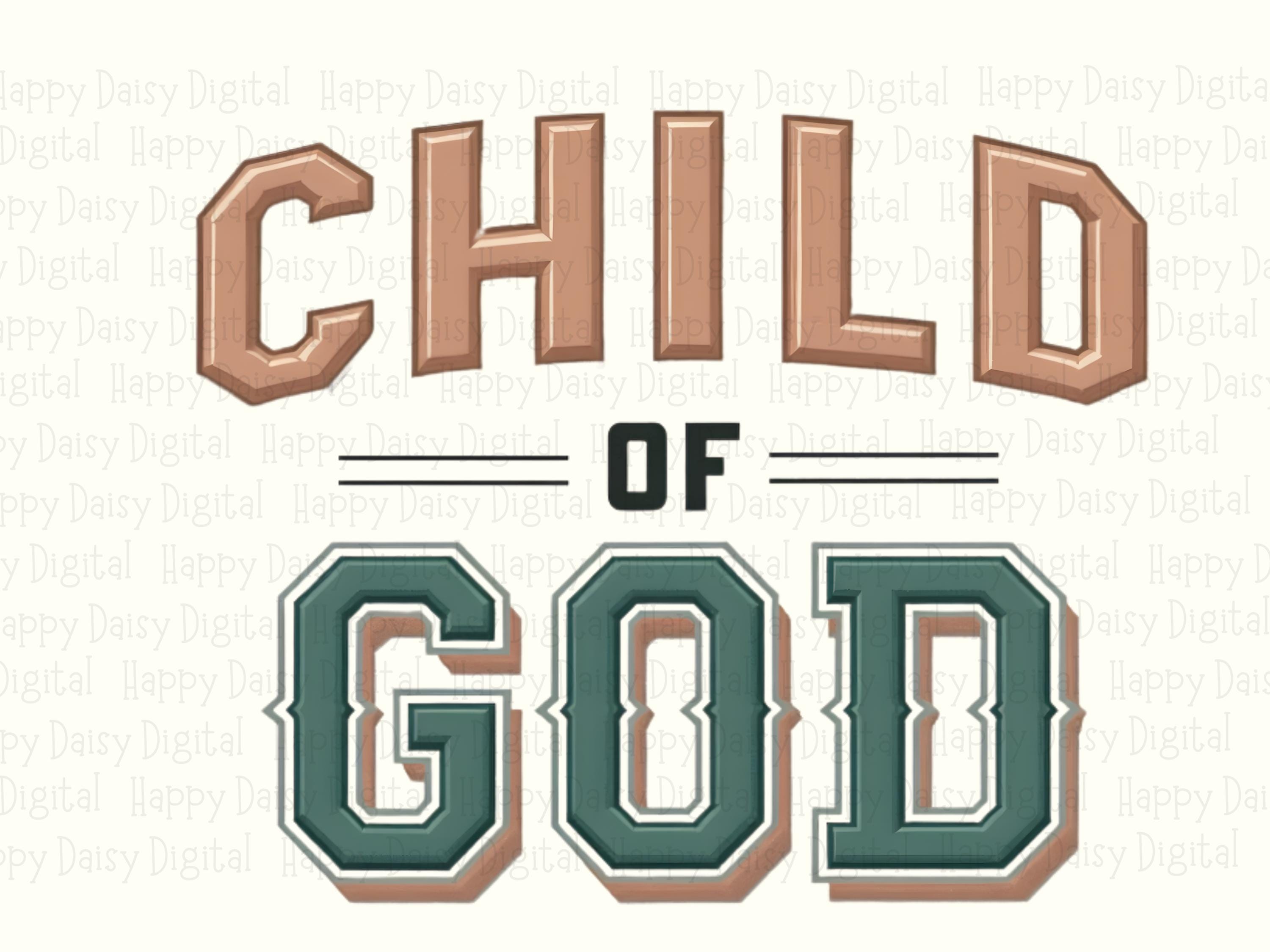 Varsity Child Of God PNG | Sublimation Commercial Use POD - Image 2