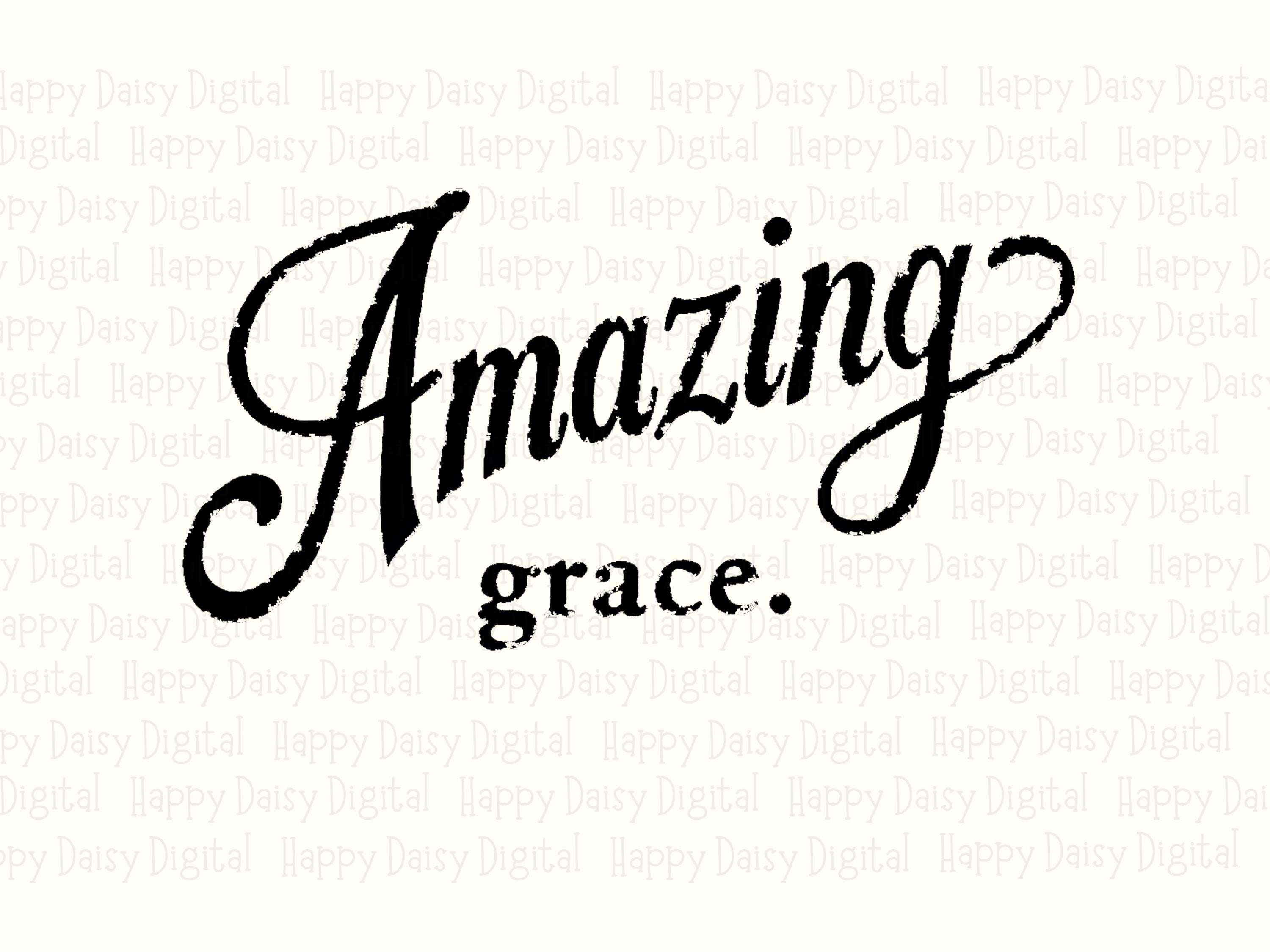 Amazing Grace Script 2 PNG | Sublimation Commercial Use POD - Image 2