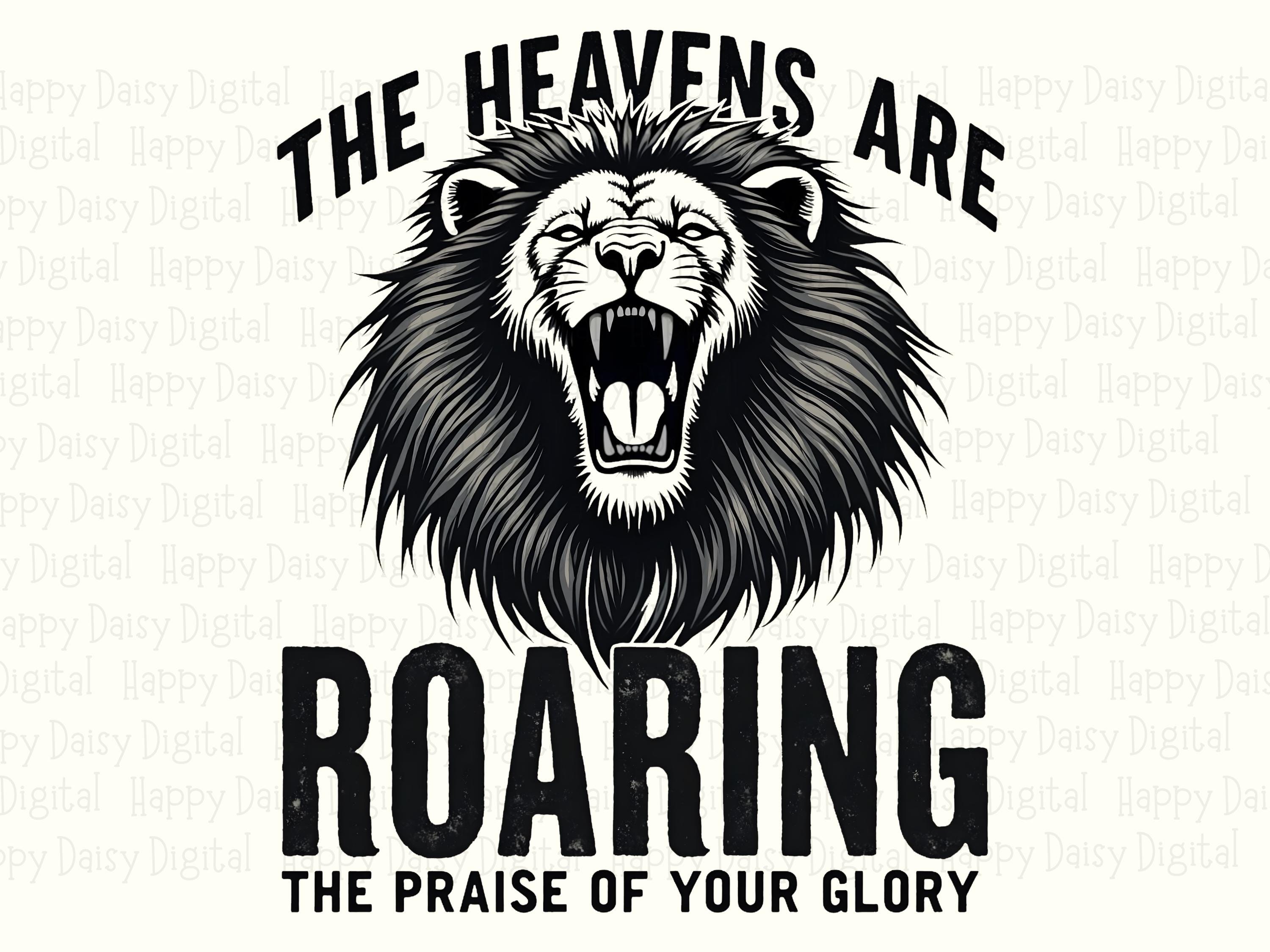 Roaring Lion Glory PNG | Sublimation Commercial Use POD - Image 2
