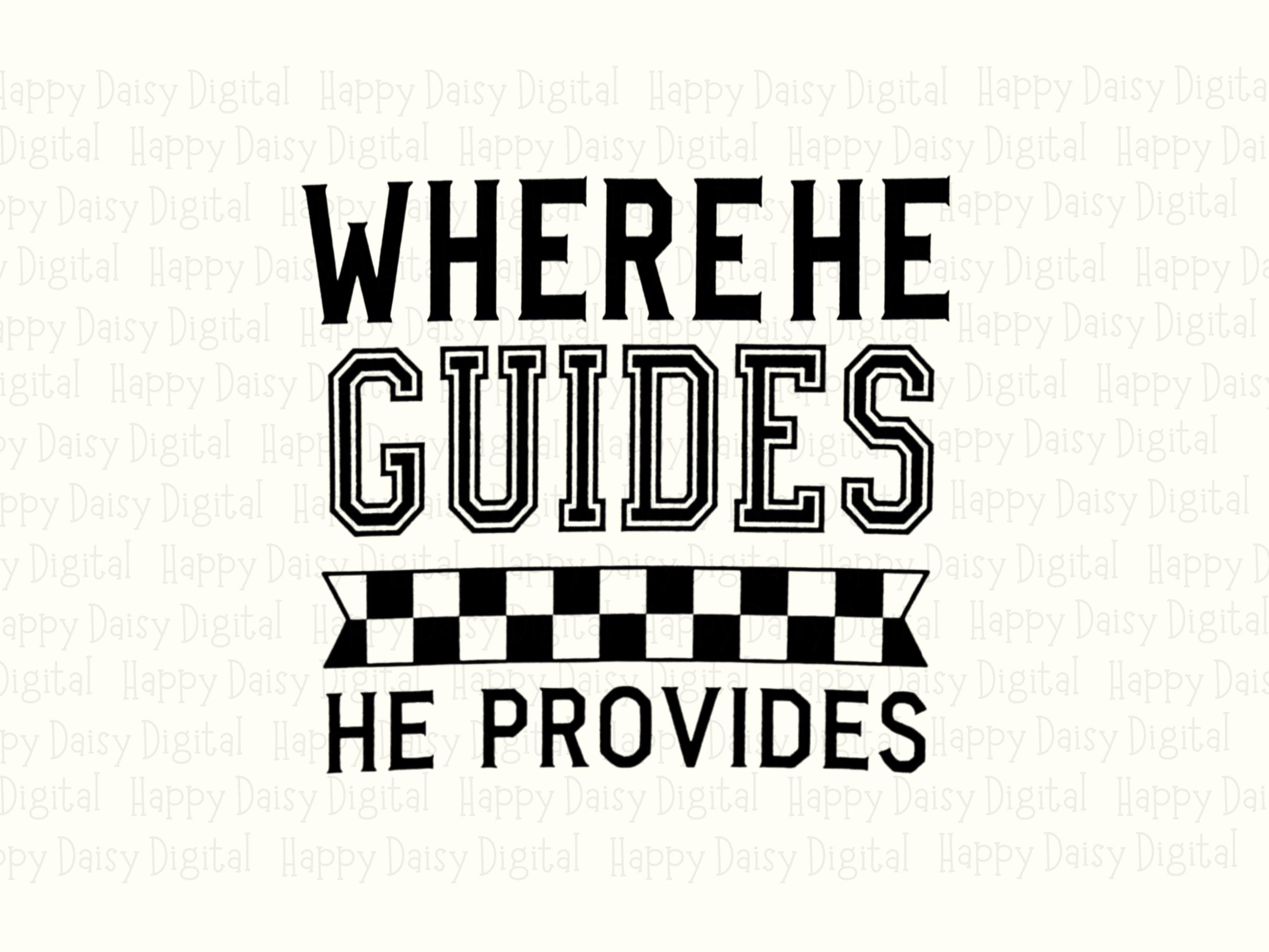 Where He Guides Checkered PNG | Sublimation Commercial Use POD - Image 2