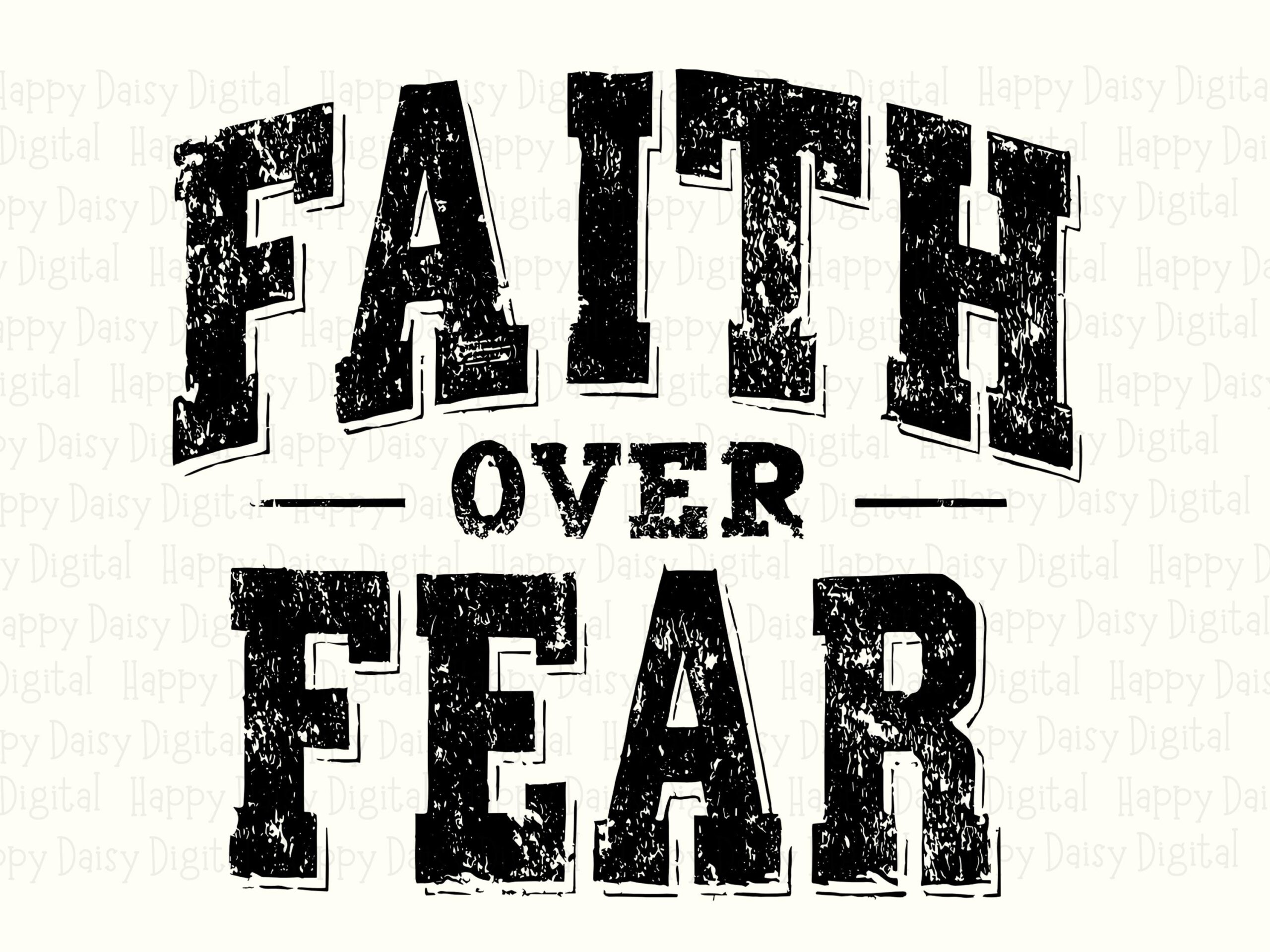 Faith Over Fear Badge PNG SVG | Sublimation Commercial Use POD - Image 2