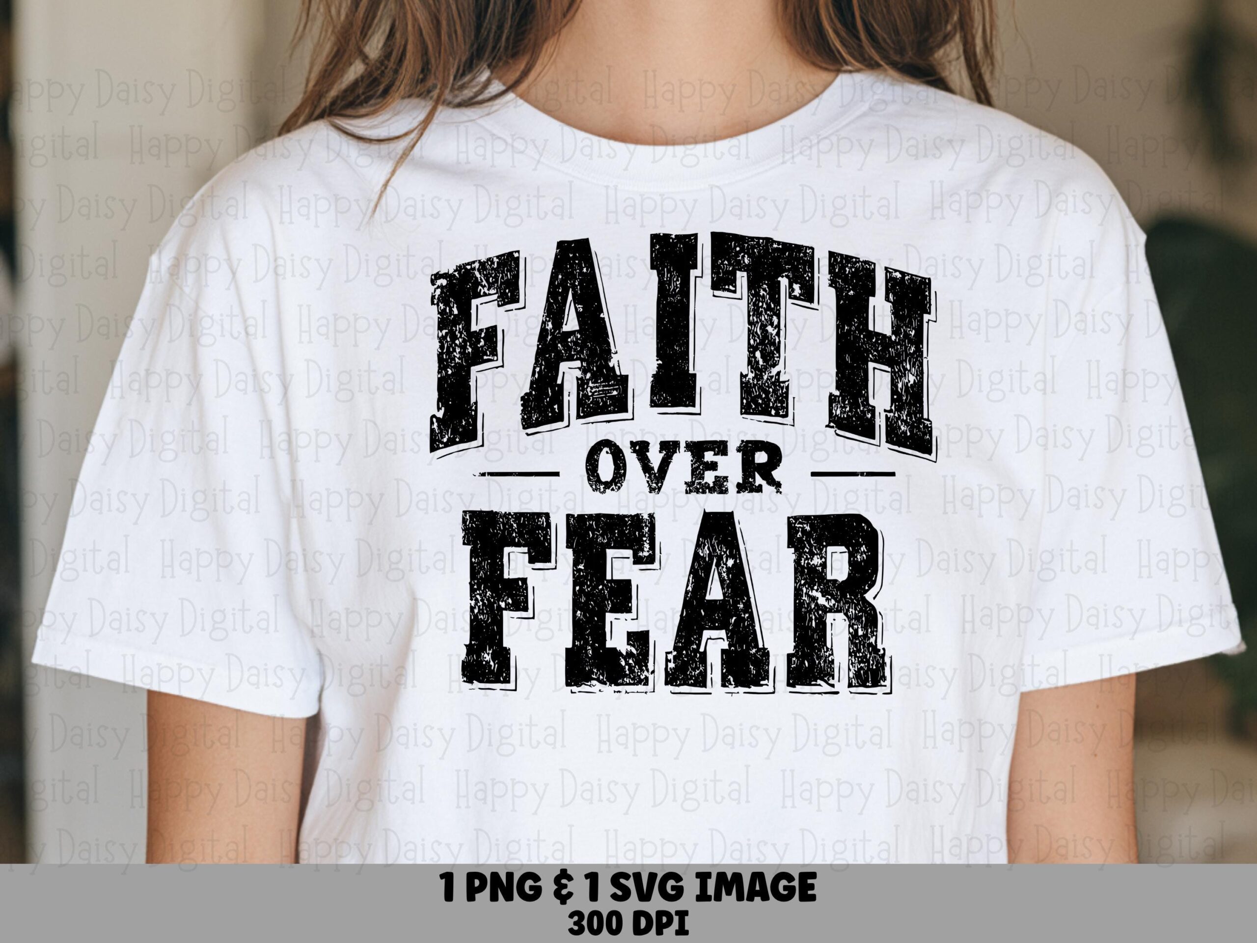 Faith Over Fear Badge PNG SVG | Sublimation Commercial Use POD
