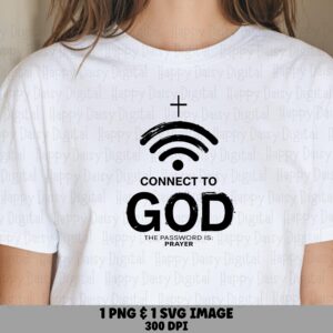 Connect To God Wifi PNG SVG | Sublimation Commercial Use POD
