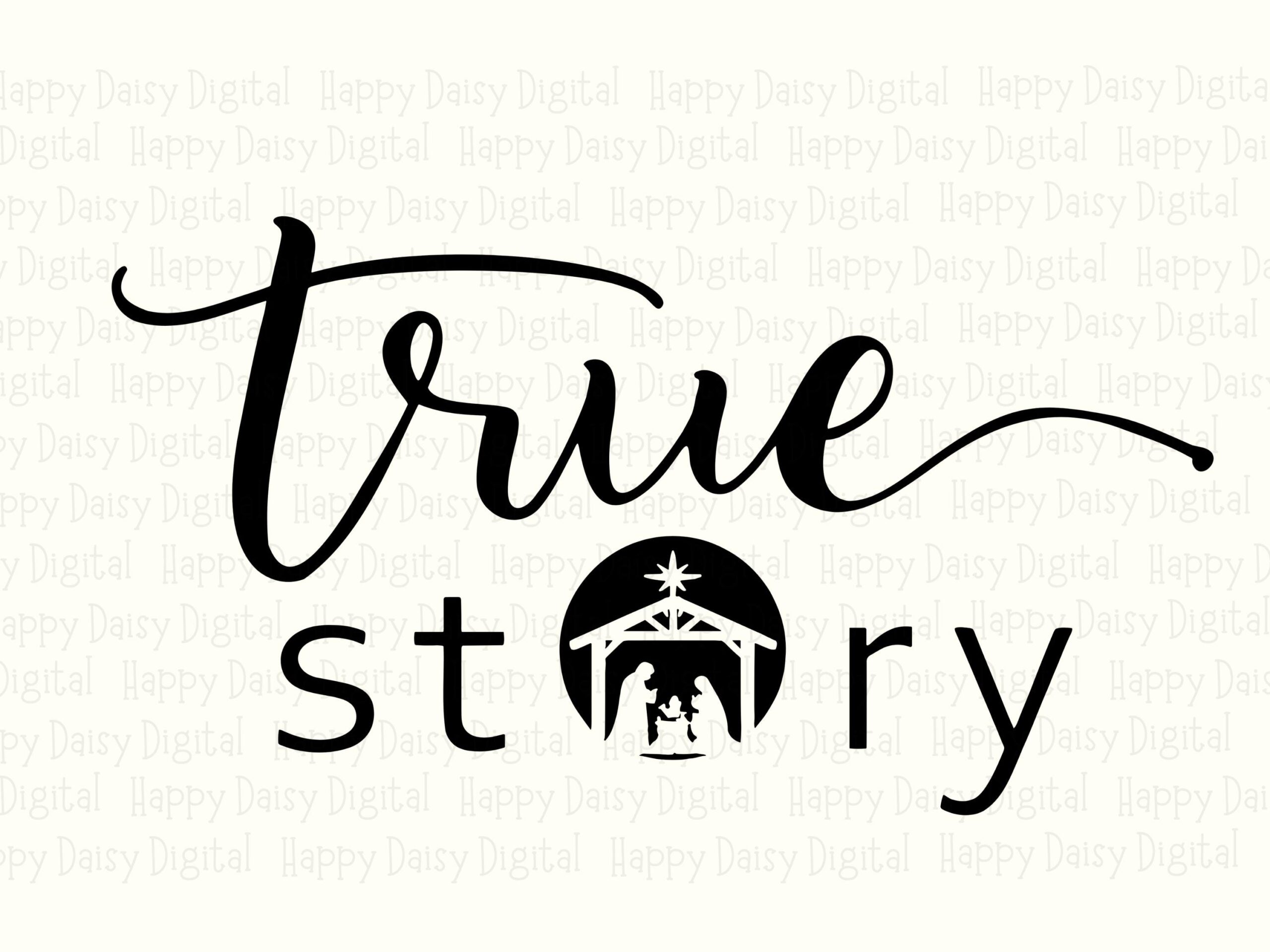 True Story Nativity PNG SVG | Sublimation Commercial Use POD - Image 2