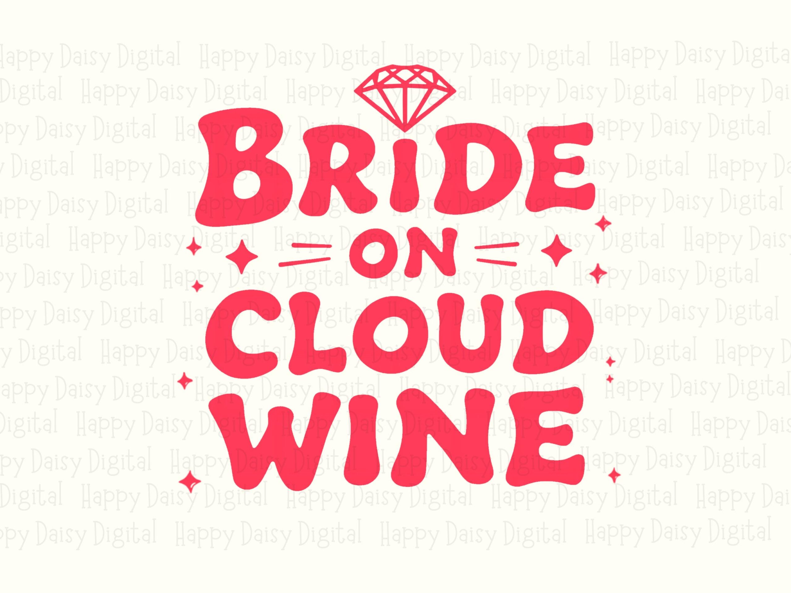 Bride Bubble Wine Transparent PNG, Cloud Illustration, Strawberry Bow Accent, Commercial Use, 300 DPI - Image 2
