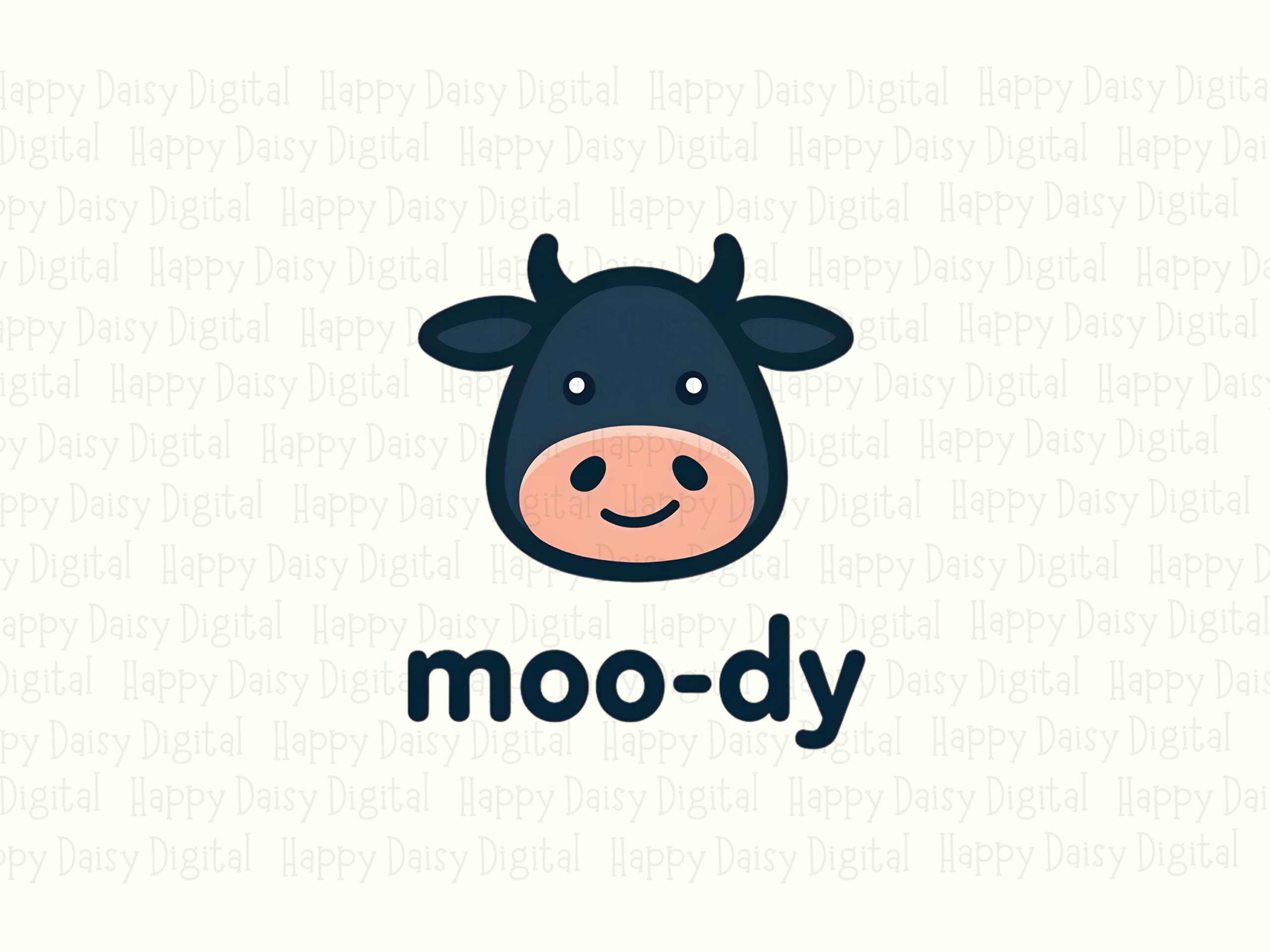 Cow PNG Design, Moody Minimalist Face Graphic | Commercial Use, 300 DPI, Transparent Background, POD - Image 2
