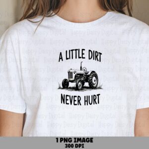 Vintage Tractor, Farmhouse Clipart PNG | Sublimation File | Commercial License, Line Art