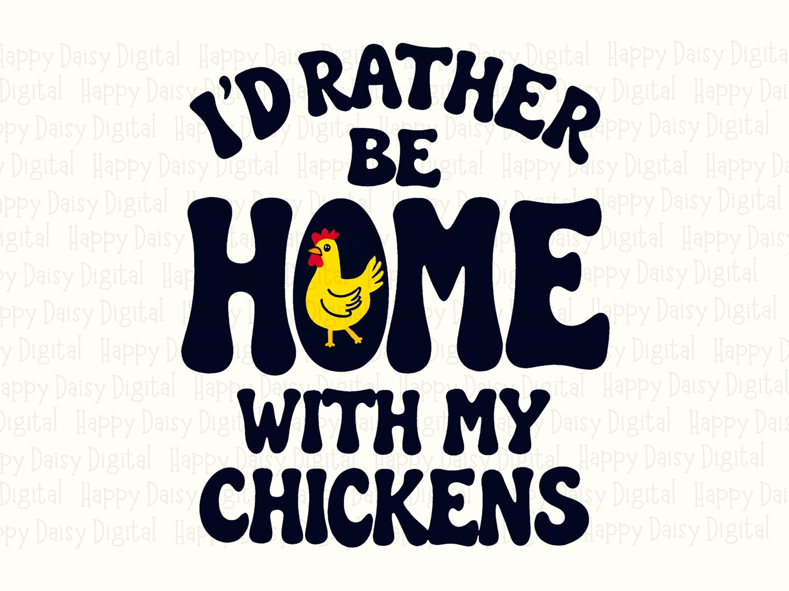Home With Chickens, Bubble Letter Clipart PNG, Yellow Chick Design | Sublimation Ready, Commercial Use, 300 DPI - Image 2
