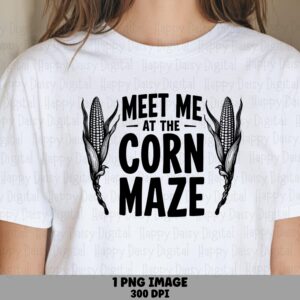 Corn Maze PNG Design, Bold Fall Farm Graphic | Sublimation, Commercial License, 300 DPI, Transparent Background