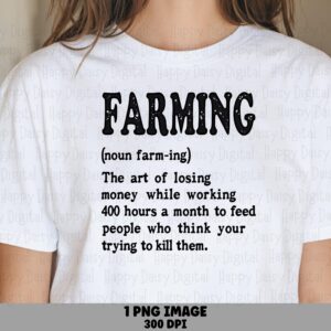 Farming Definition, Funny Dictionary-Style PNG | Sublimation Commercial Use, 300 DPI Transparent