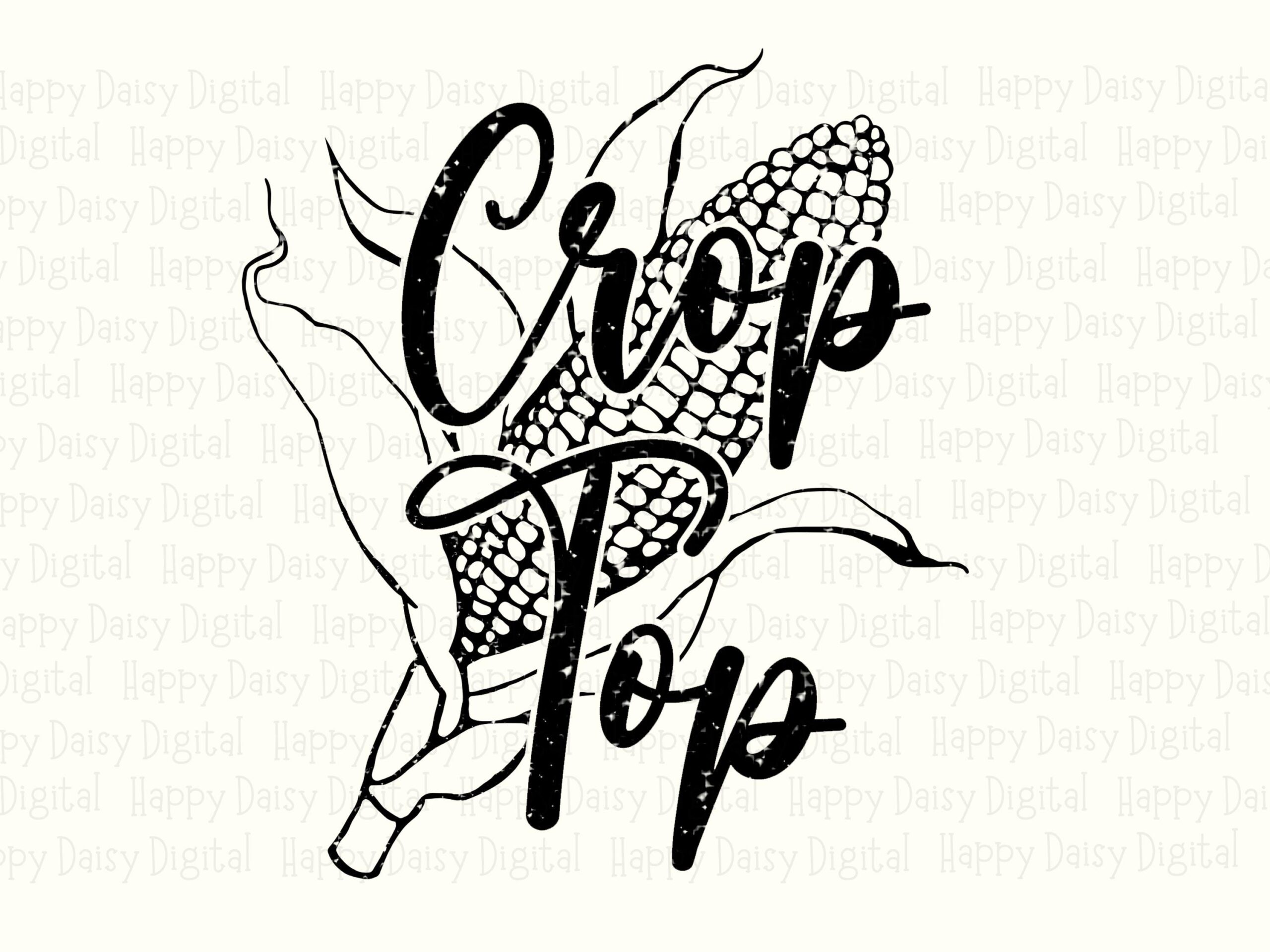 Black Corn Crop Top, Monochrome Cob Illustration | PNG Digital File, 300 DPI, Commercial Use License - Image 2