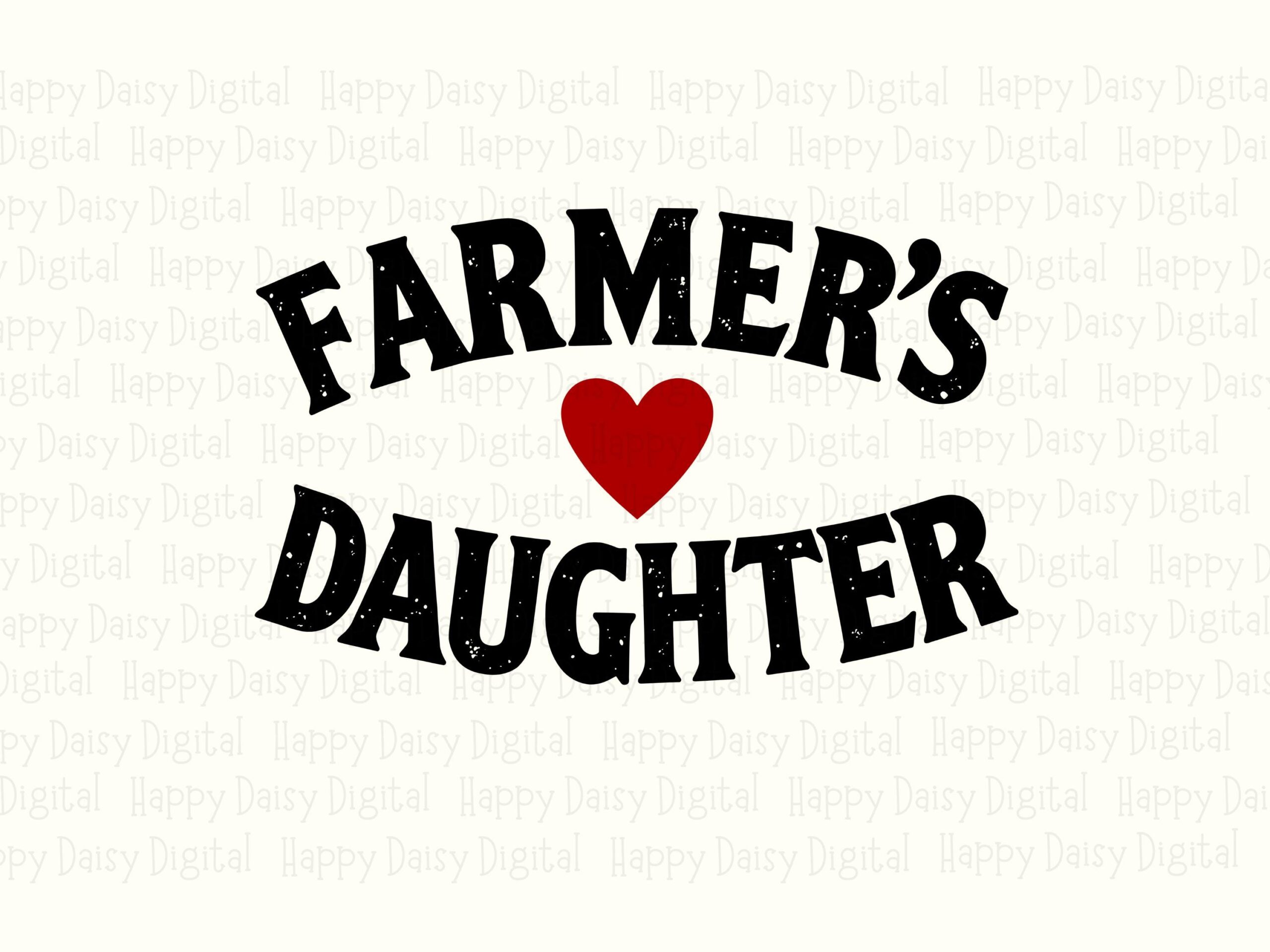 Farmers Daughter, Distressed Arched Text PNG SVG | Sublimation Design | Commercial Use, 300 DPI - Image 2