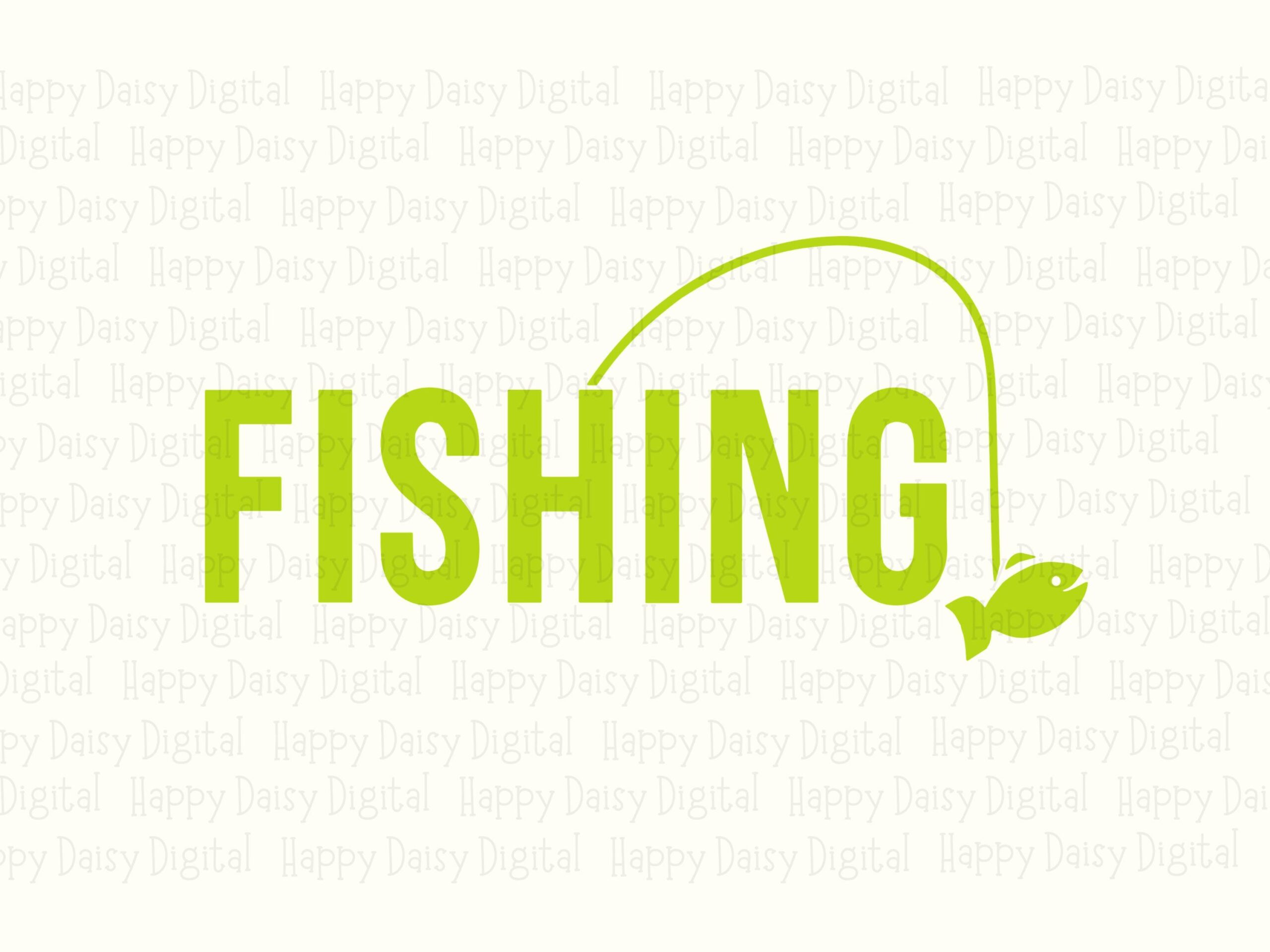Fishing Png Design, Lime Green Rod And Hook Art - Tiny Fish Accent, SVG Files | Sublimation, Commercial Use - Image 2