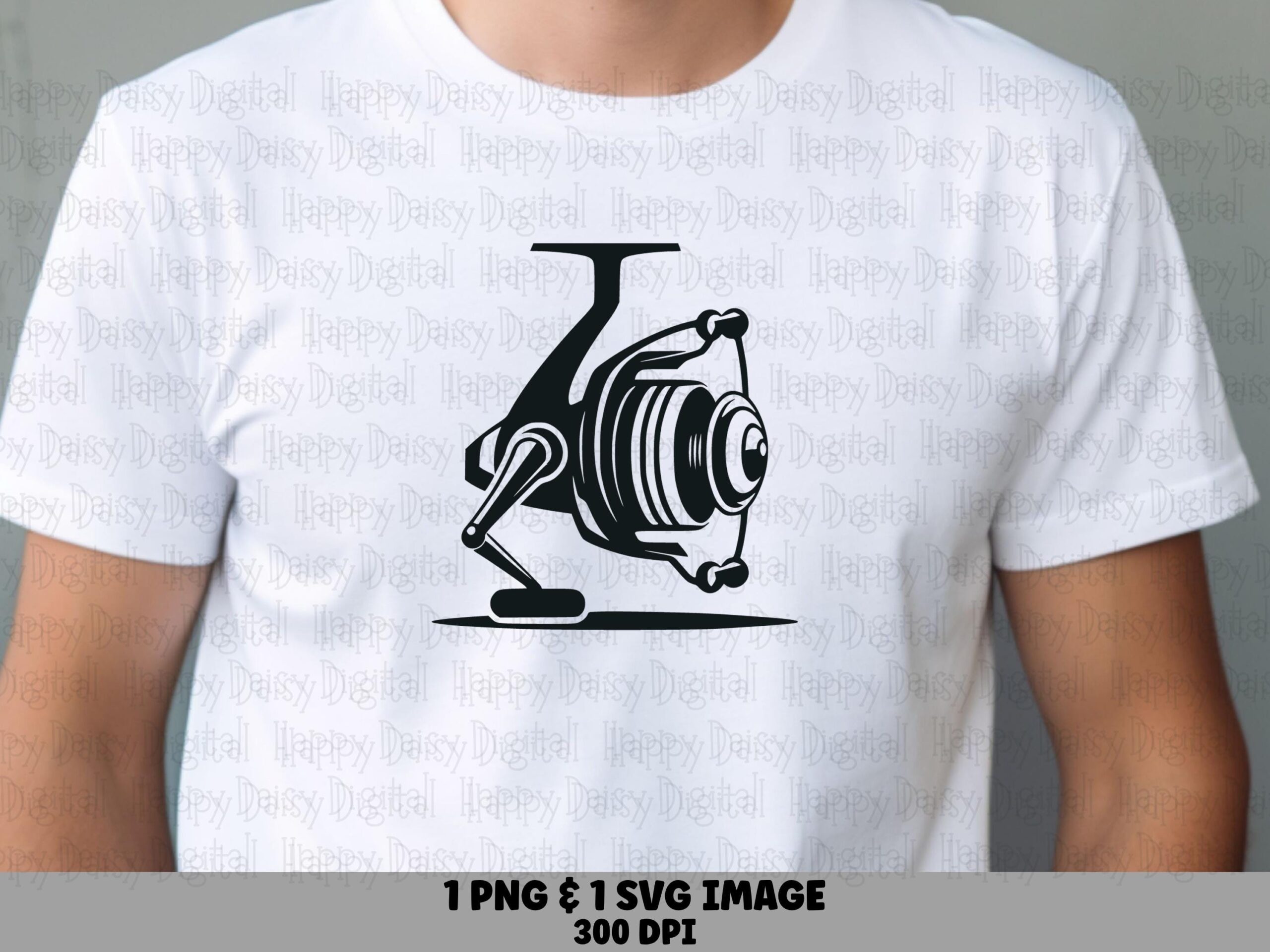 Vintage Reel Drawing, Spinning Illustration | PNG, SVG Files - 300 dpi, Commercial License, POD Use