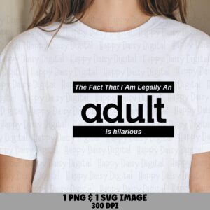 Adult Png Design, Bold Banner Text Digital Download - PNG+SVG, Sublimation Friendly, Commercial Use, POD